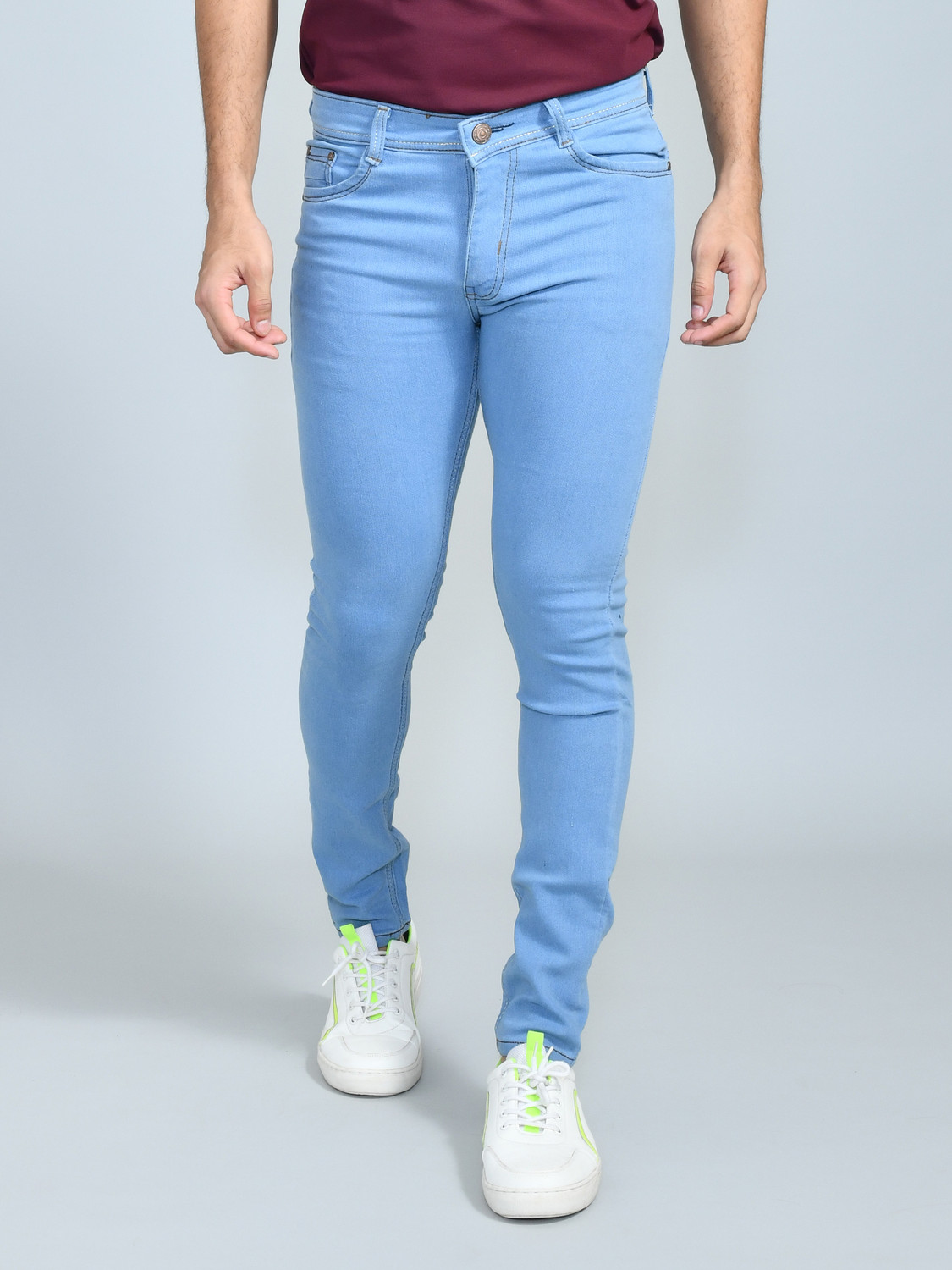 Image of METRONAUT Regular Men Light Blue Jeans