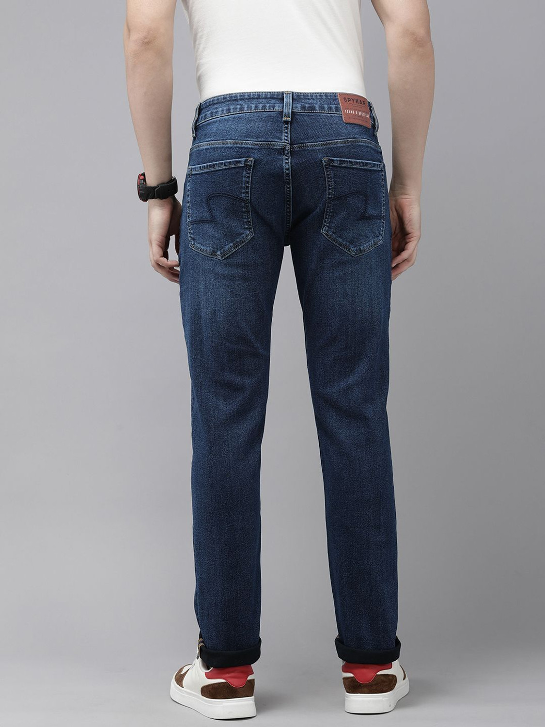 Image of Spykar Skinny Men Blue Jeans