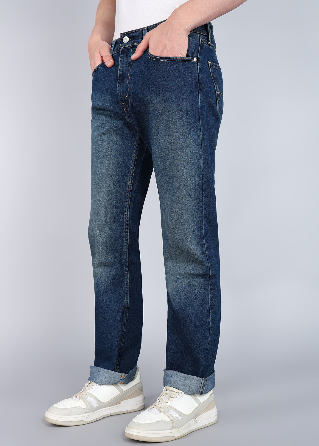 Image of LEVI'S Straight Fit Men Dark Blue Jeans