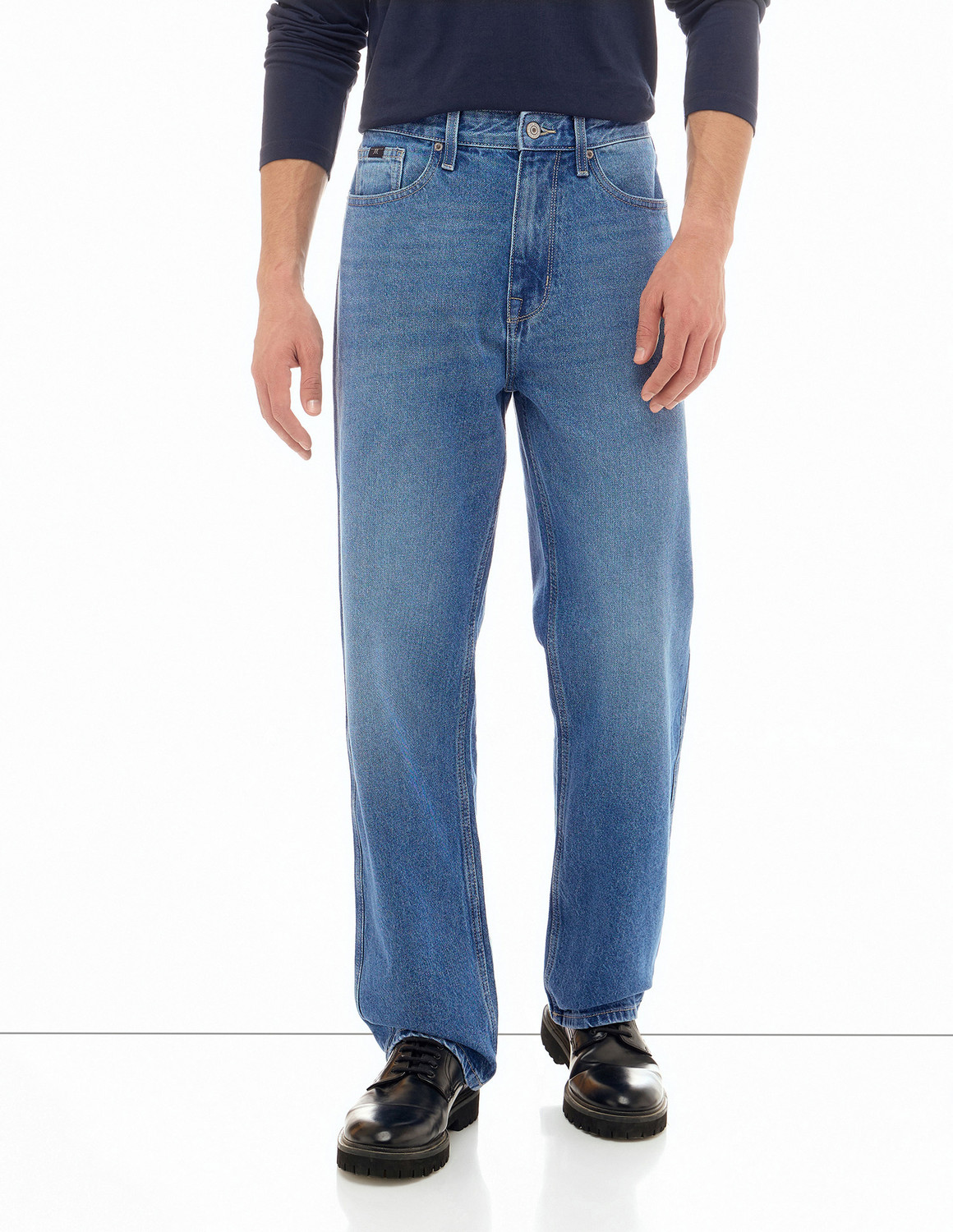 Image of FLYING MACHINE Loose Fit Men Blue Jeans