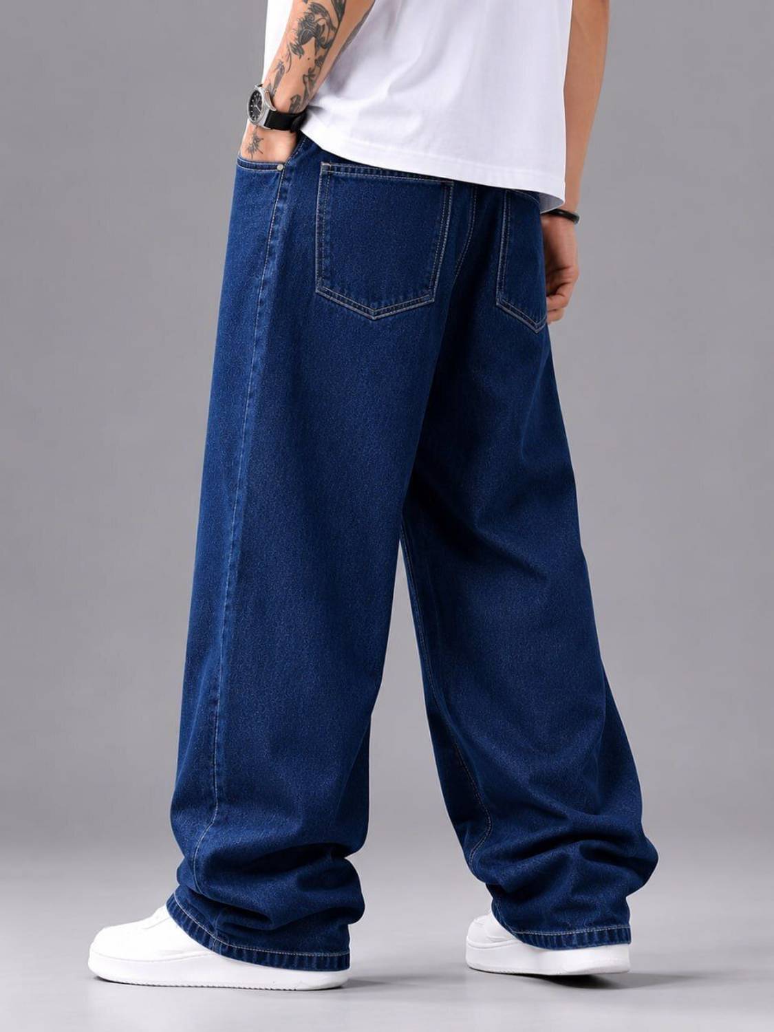 DenSHAH Baggy Fit Men Light Blue Jeans - Image 2