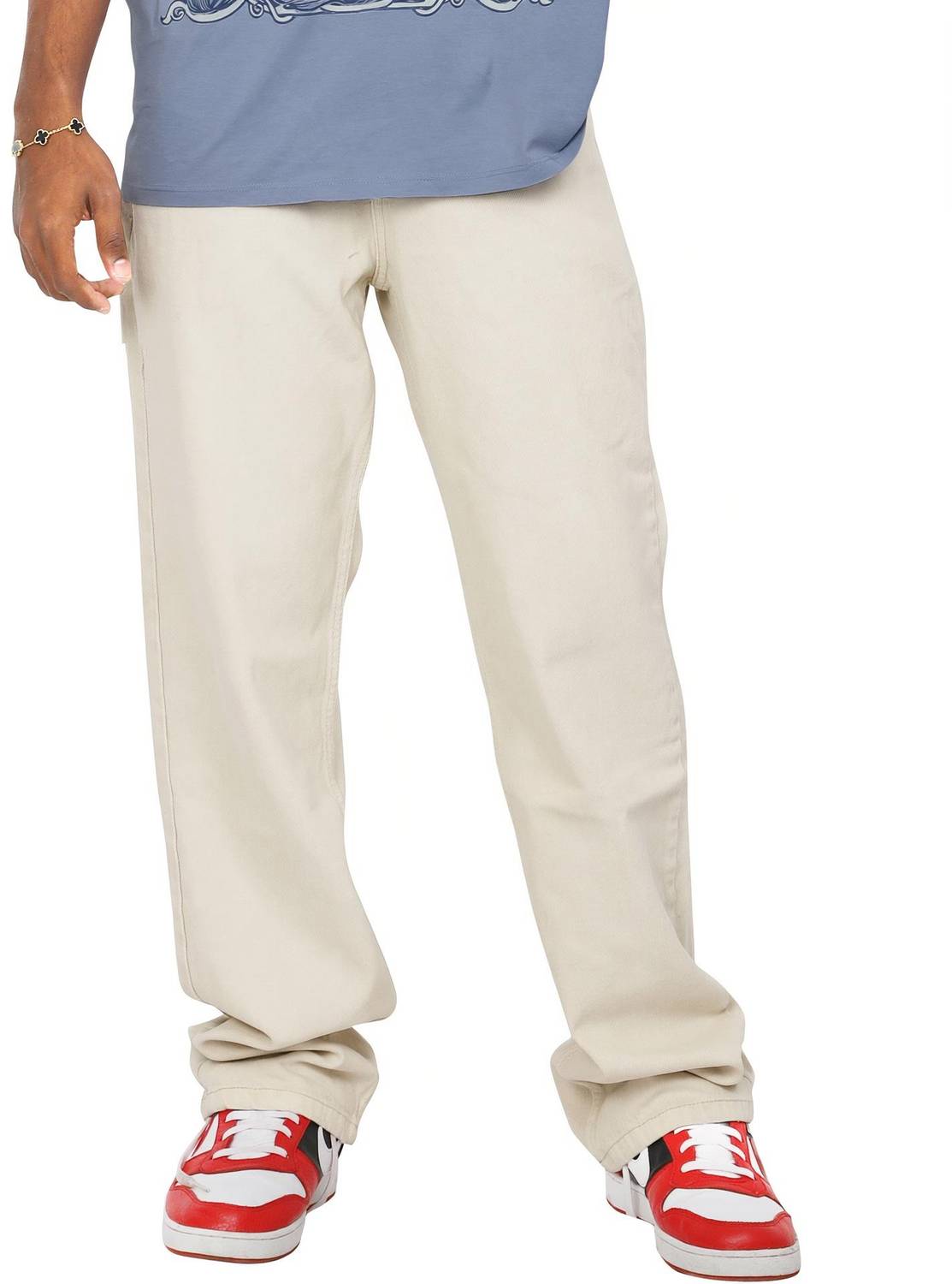 Zaba Denim Loose Fit Men Beige Jeans - Image 1
