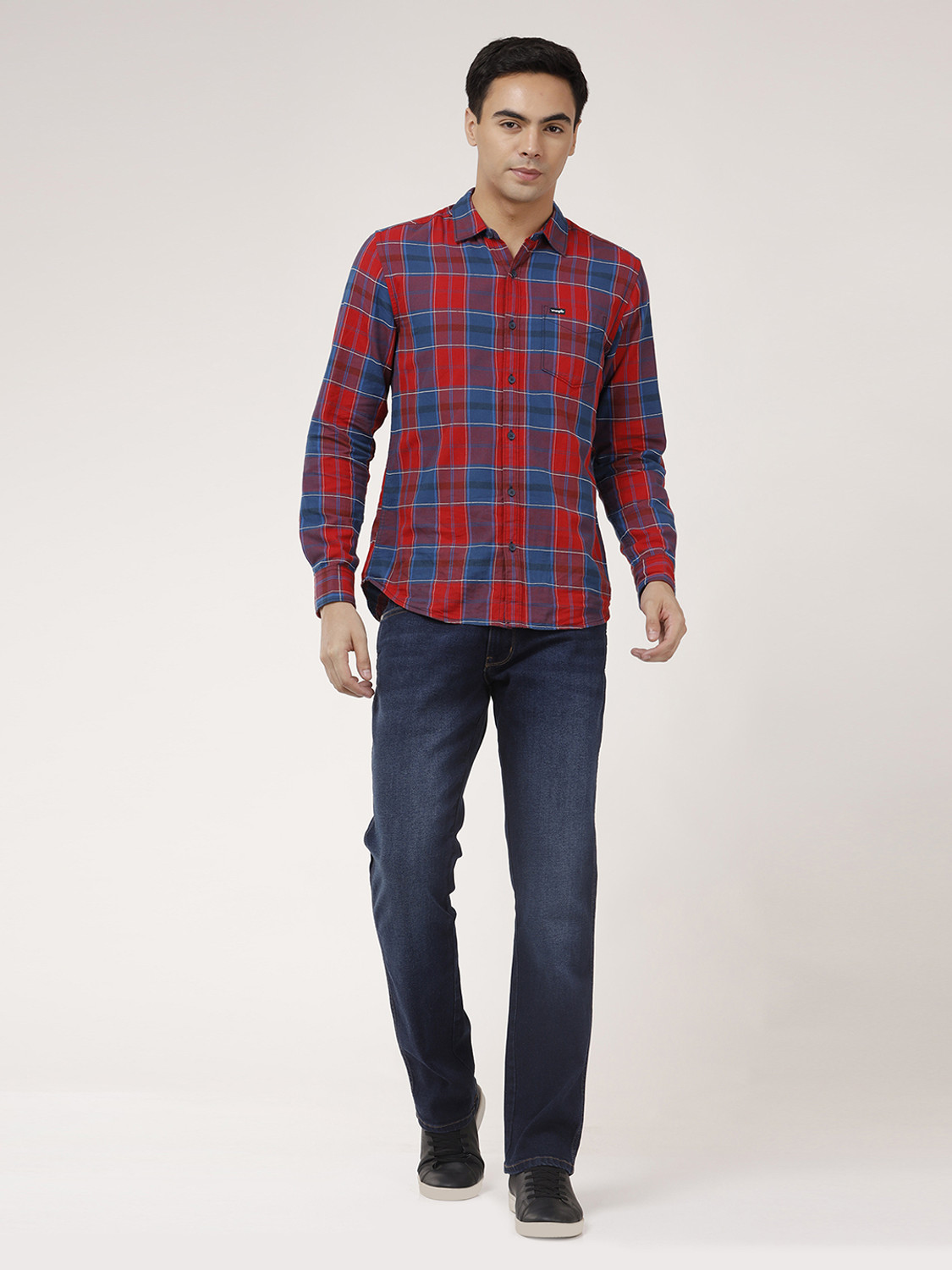 Image of Wrangler Regular Men Blue Jeans