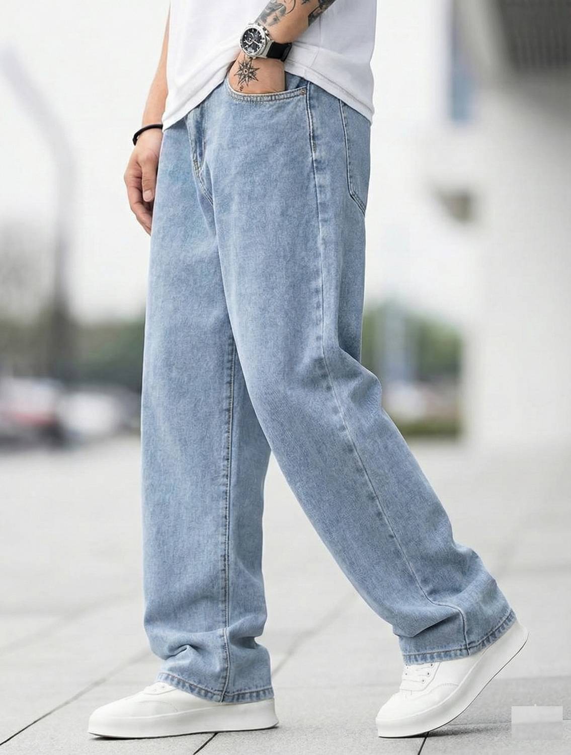 METRONAUT Relaxed Fit Men Light Blue Jeans - Image 1