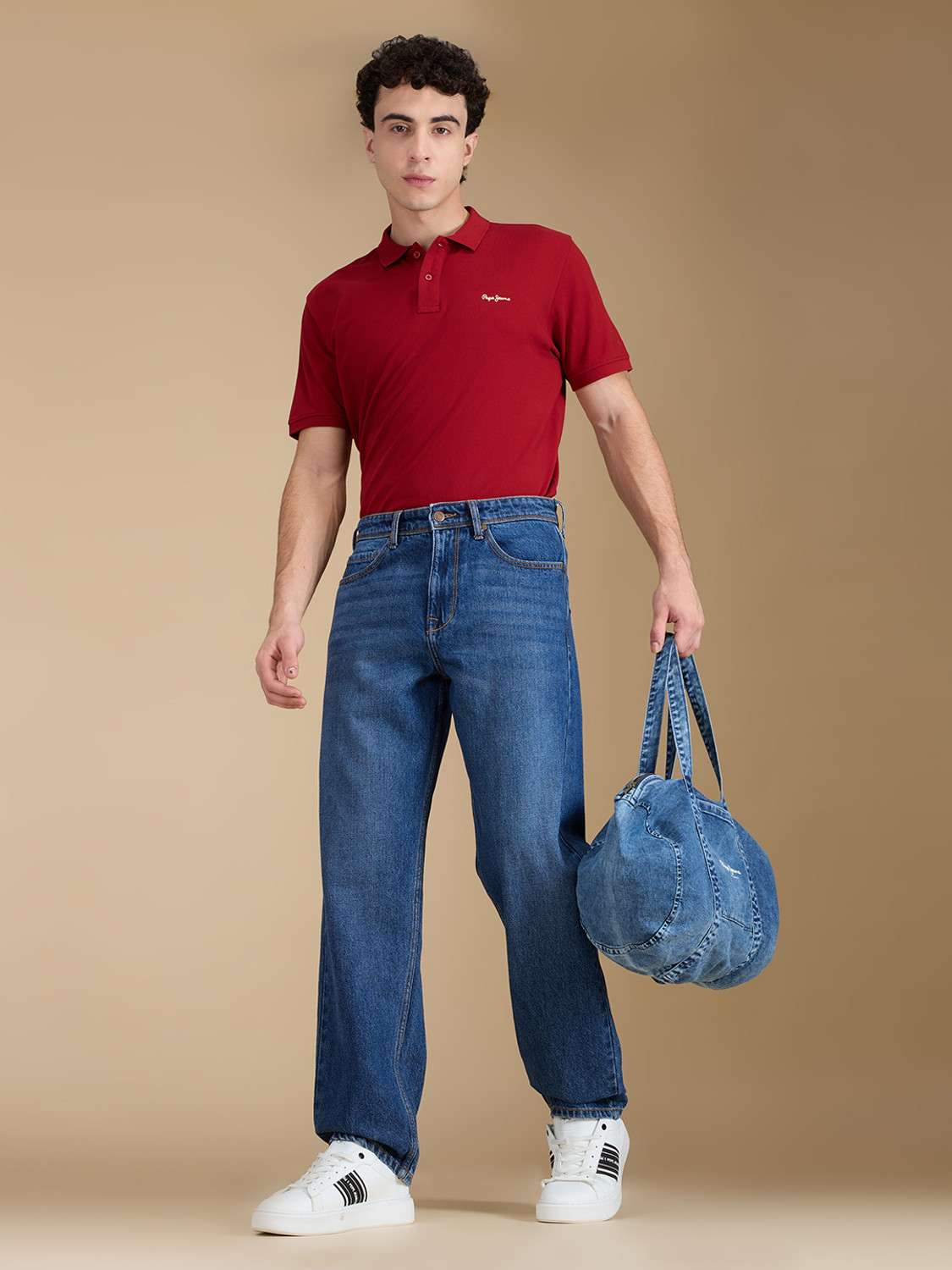 Image of Pepe Jeans Relaxed Fit Men Blue Jeans