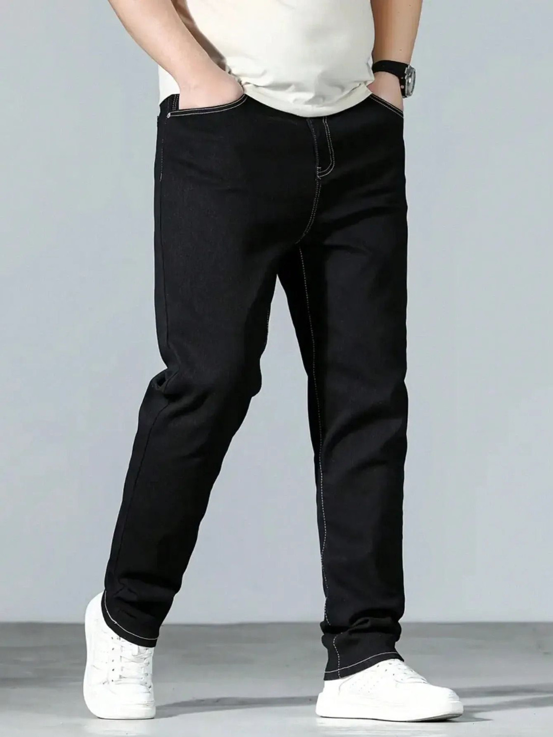 Image of KOTTY Regular Men Black Jeans