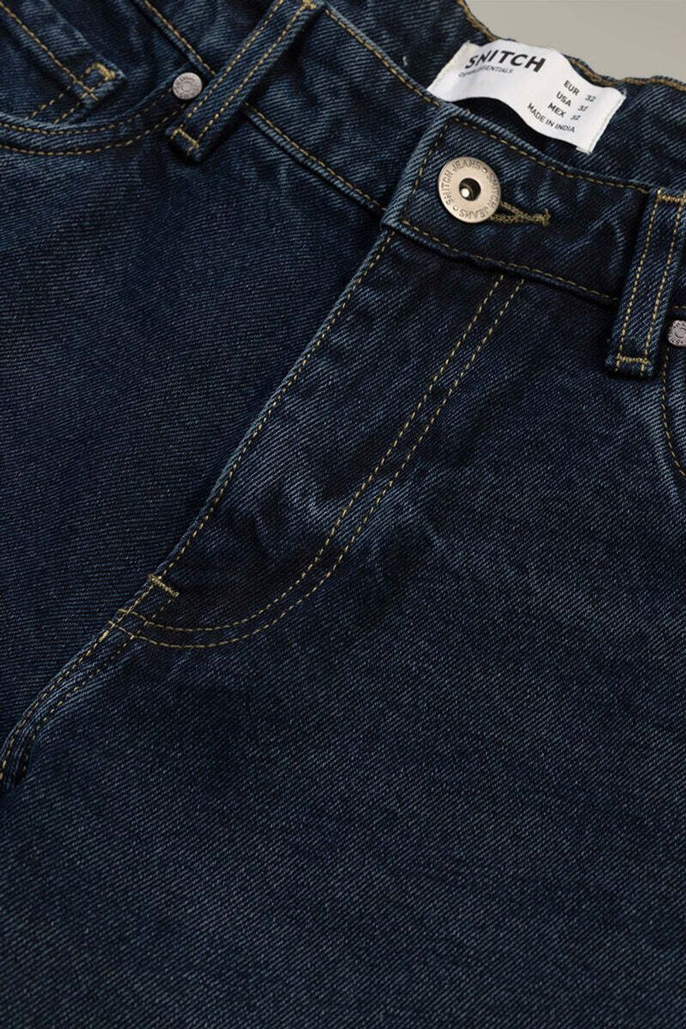 Image of Snitch Relaxed Fit Men Blue Jeans
