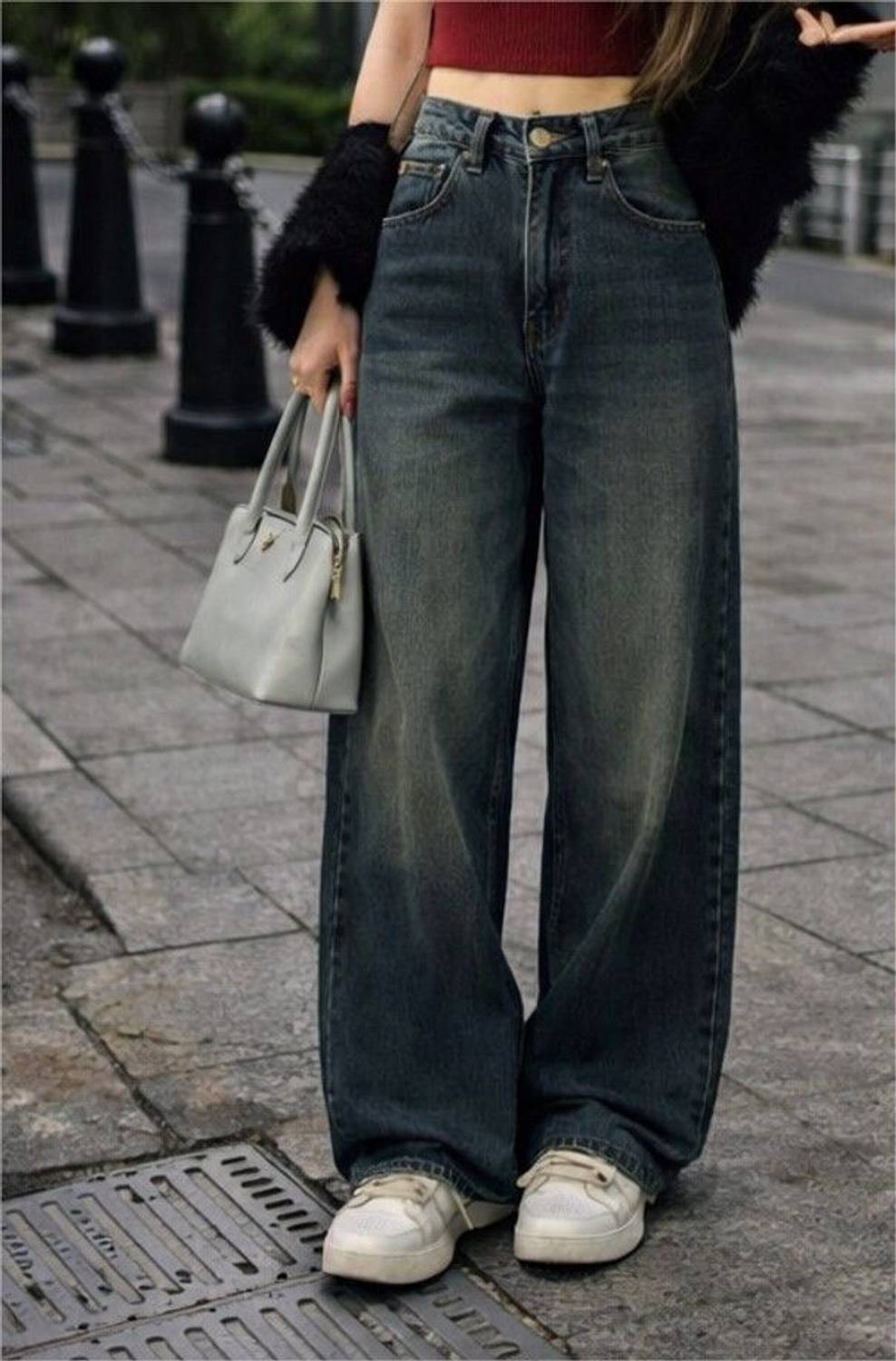 HouseOfCommon Women Blue Jeans Straight Fit - Image 1