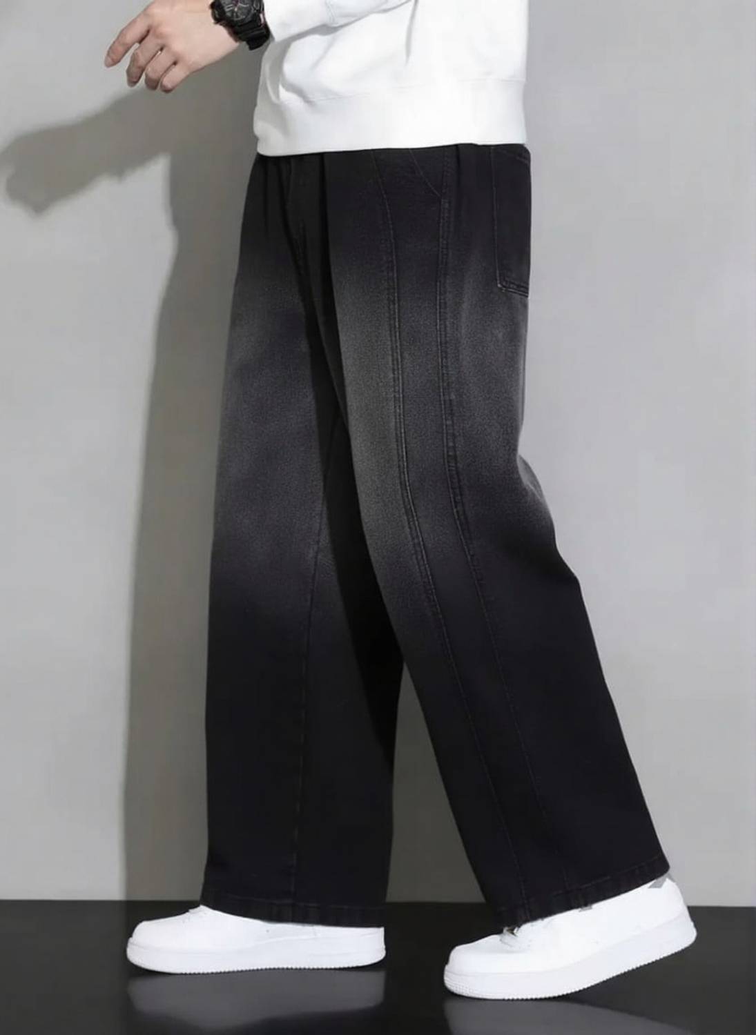 FUDE Pride Relaxed Fit Men Grey Jeans - Image 3