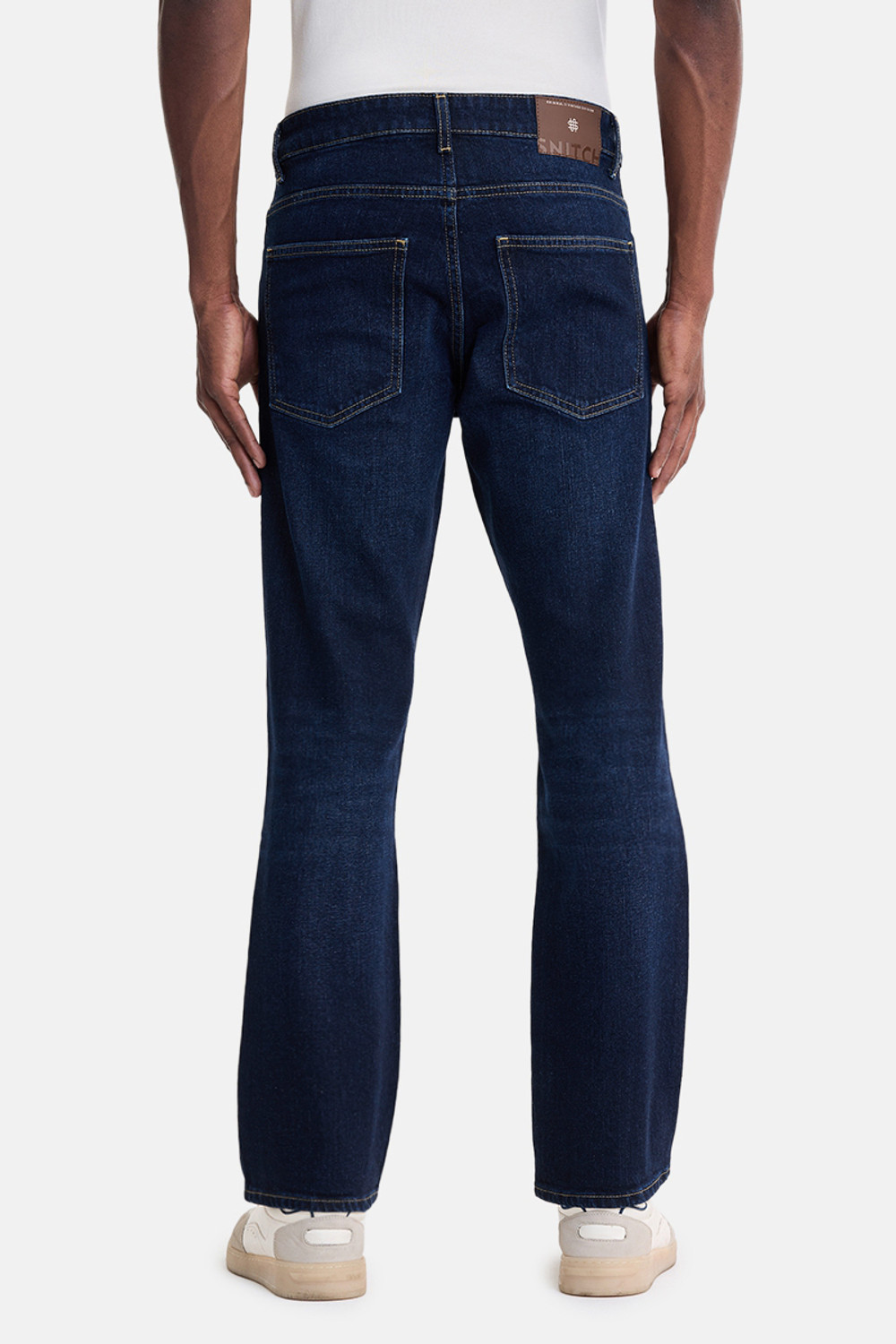 Image of Snitch Straight Fit Men Dark Blue Jeans