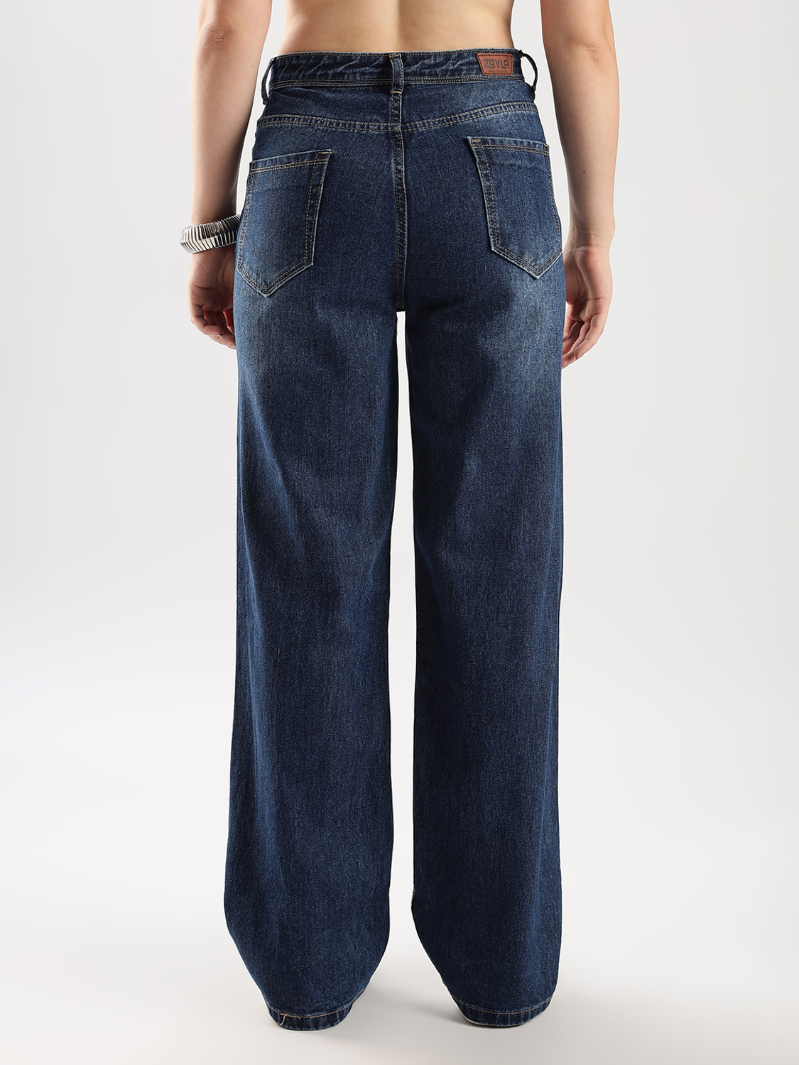 Image of zayla Flared Women Dark Blue Jeans