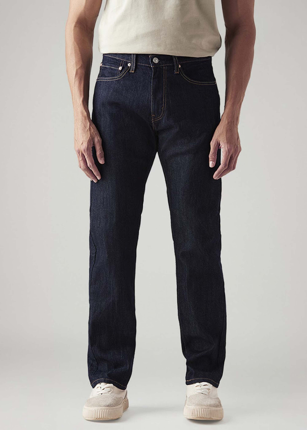 Image of LEVI'S Straight Fit Men Dark Blue Jeans