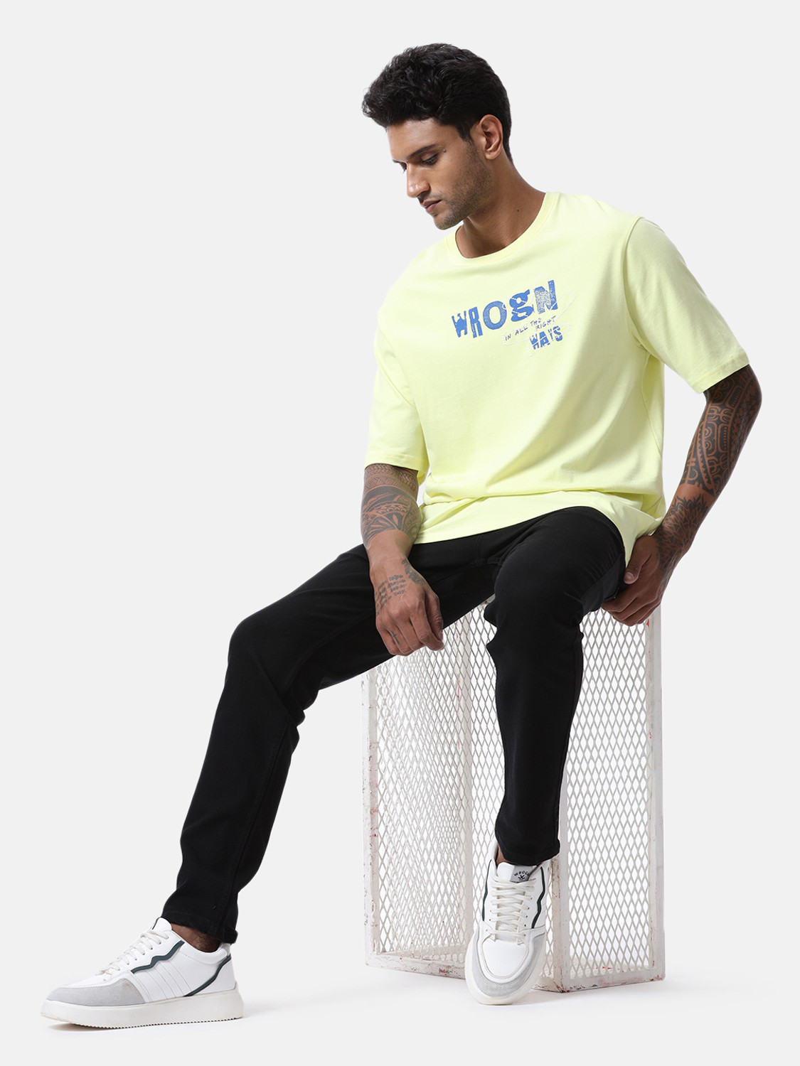 Image of WROGN Regular Men Black Jeans