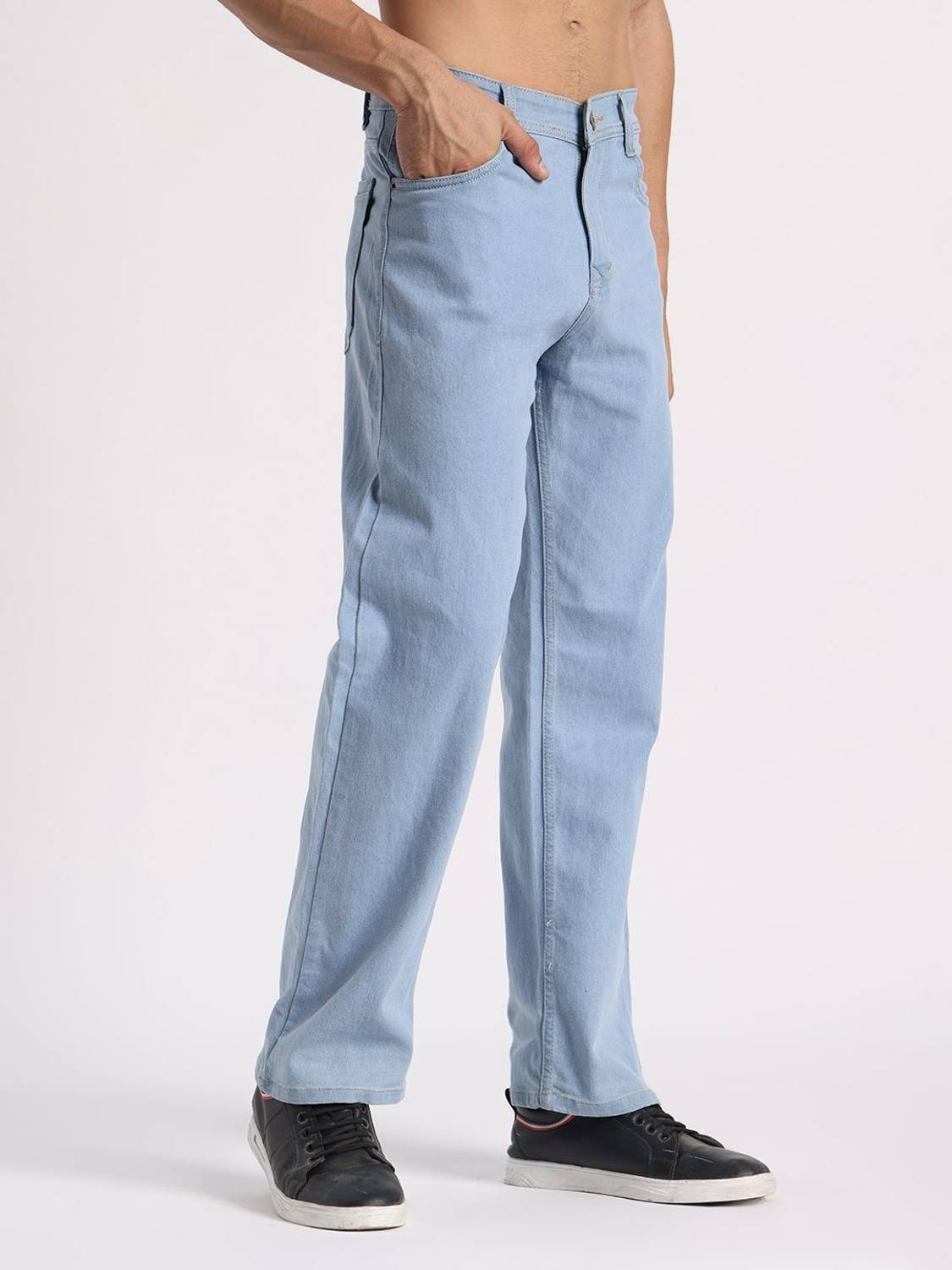 HANGERHOOD Straight Fit Men Blue Jeans - Image 3