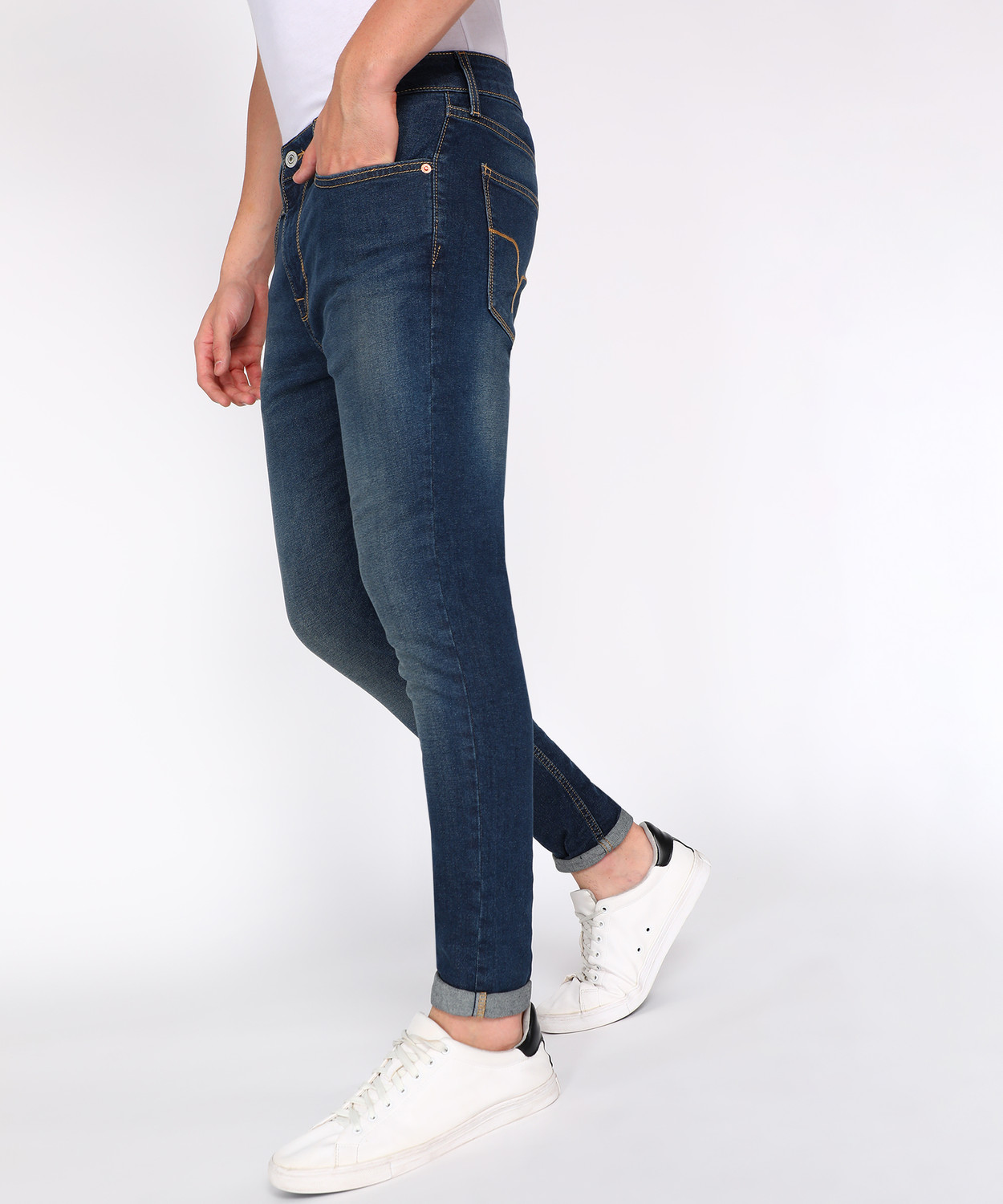 Image of FLYING MACHINE Skinny Men Blue Jeans