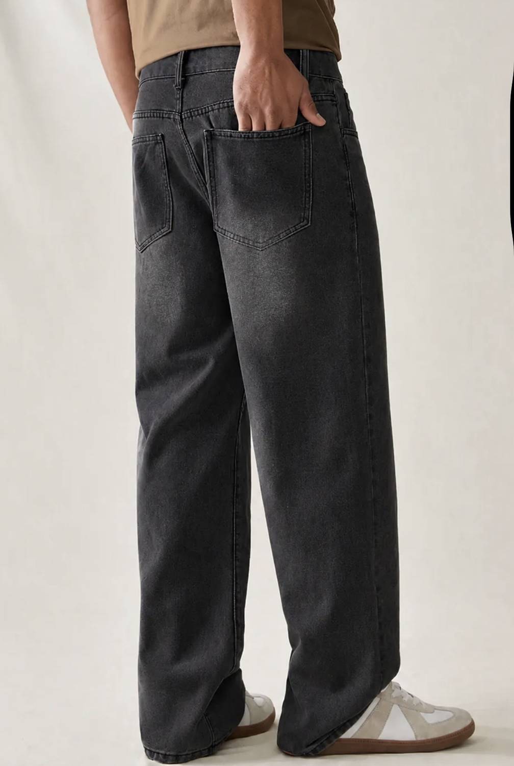 THE YARN CO. Men Black Baggy Fit Jeans - Image 2