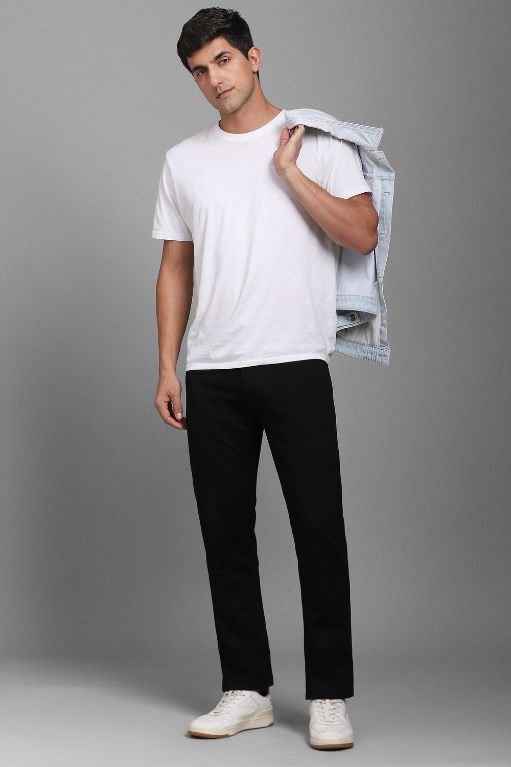 Image of LOUIS PHILIPPE Slim Men Black Jeans