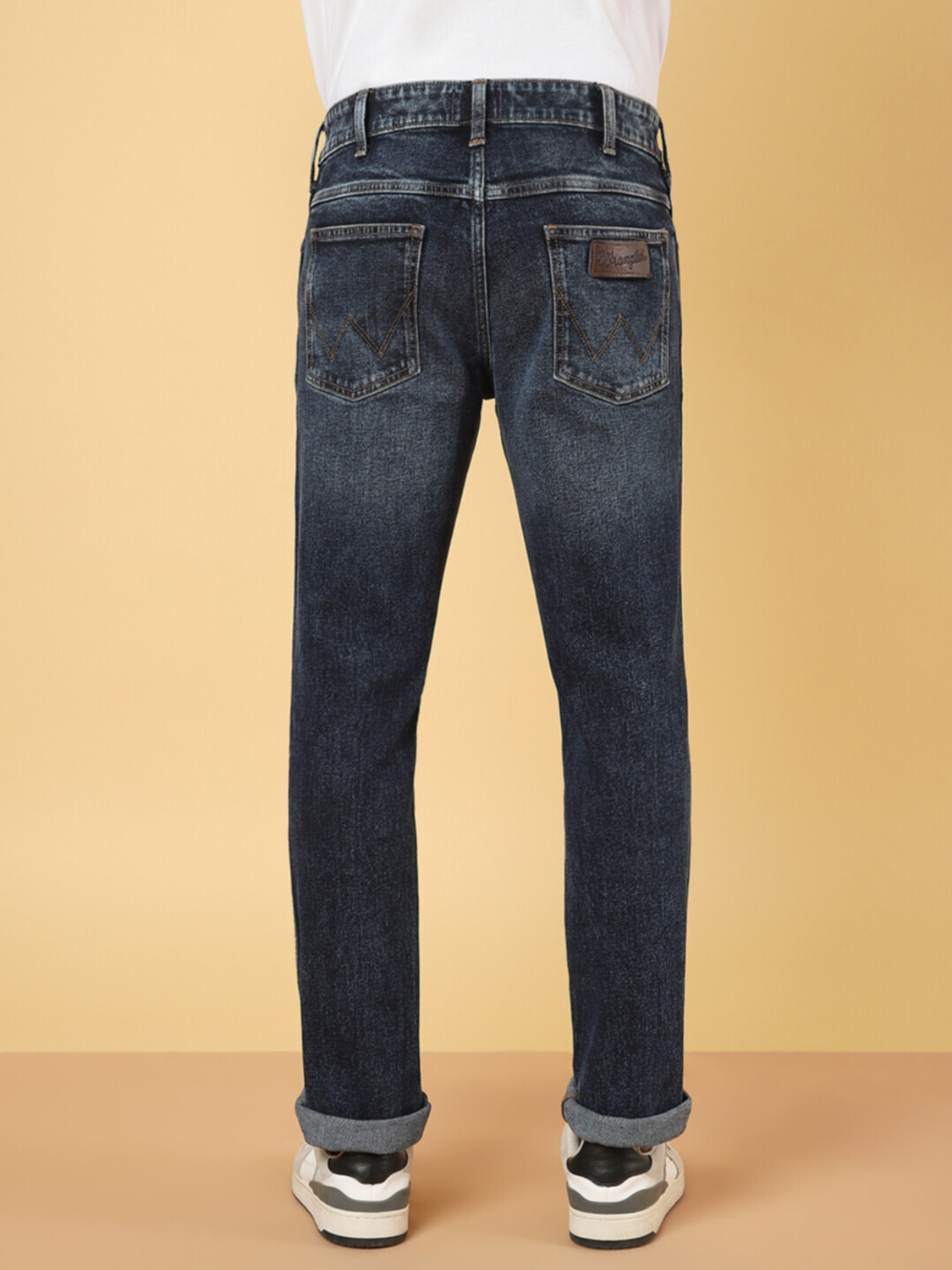 Image of Wrangler Regular Men Blue Jeans