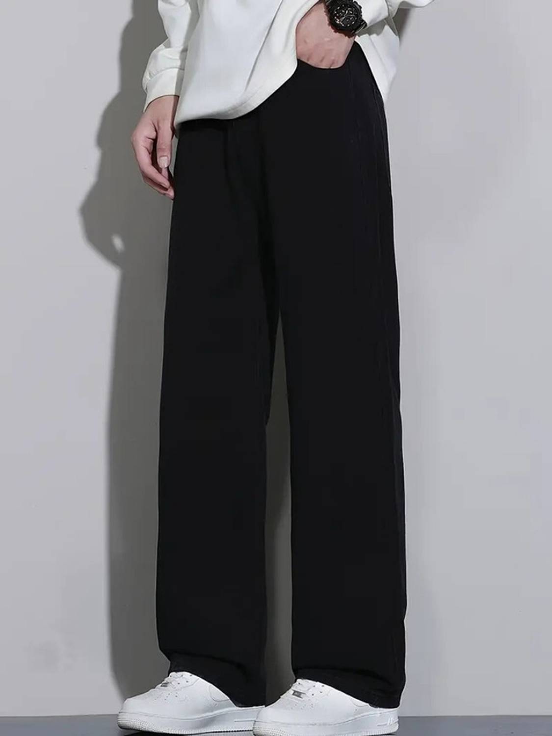 WAZWEAR Straight Fit Black Jeans - Image 3