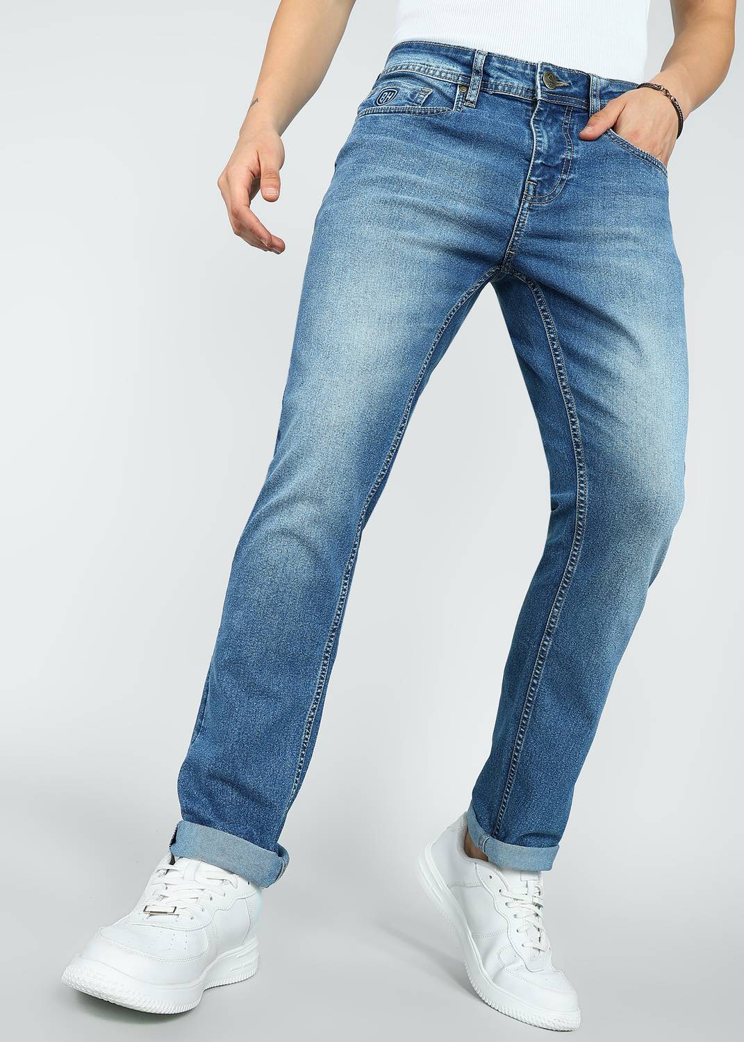 BEING HUMAN Slim Men Blue Jeans