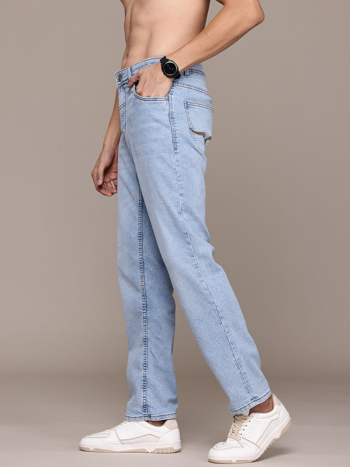 Image of Roadster Straight Fit Men Blue Jeans