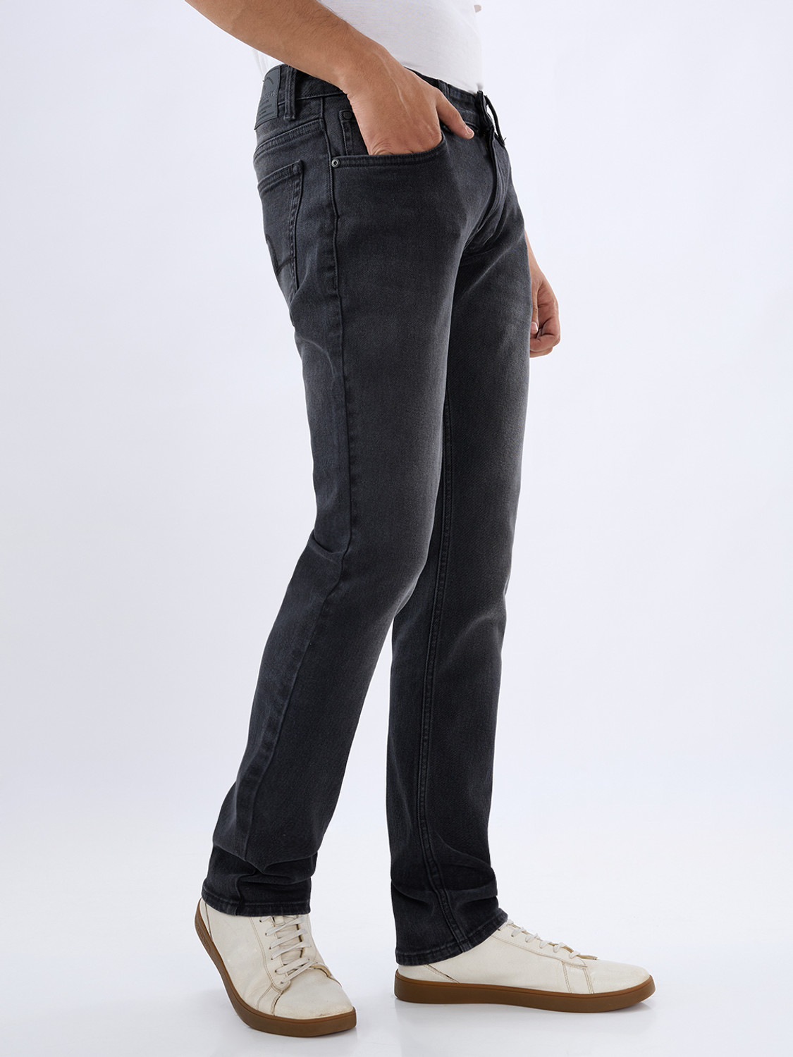 Image of Spykar Regular Men Black Jeans