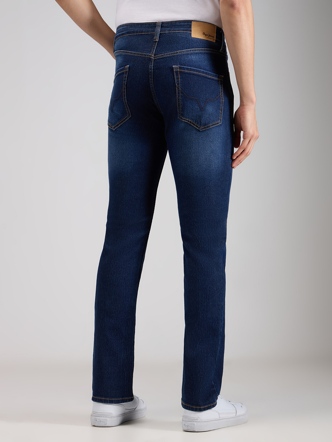 Image of Pepe Jeans Straight Fit Men Blue Jeans