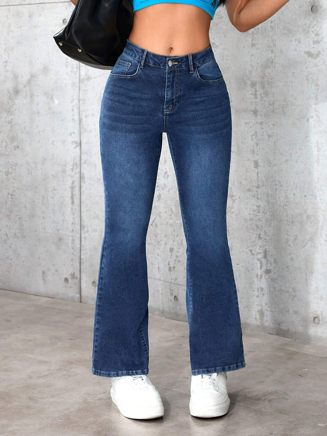 Image of MERCEL Boot-Leg Women Blue Jeans