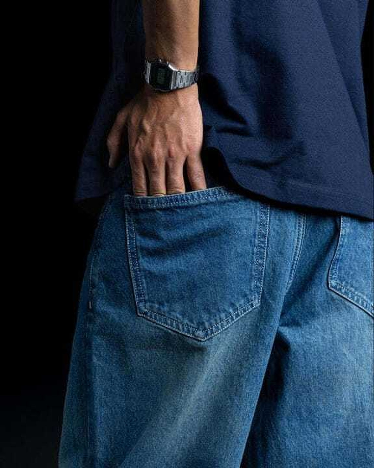 Image of Southee Loose Fit Men Blue Jeans