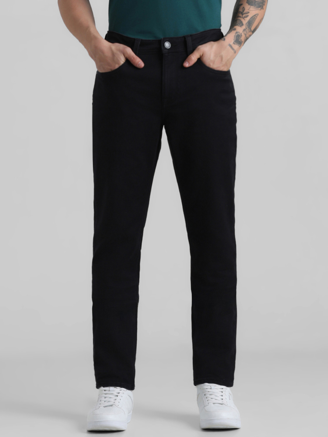 Image of JACK & JONES Slim Men Black Jeans