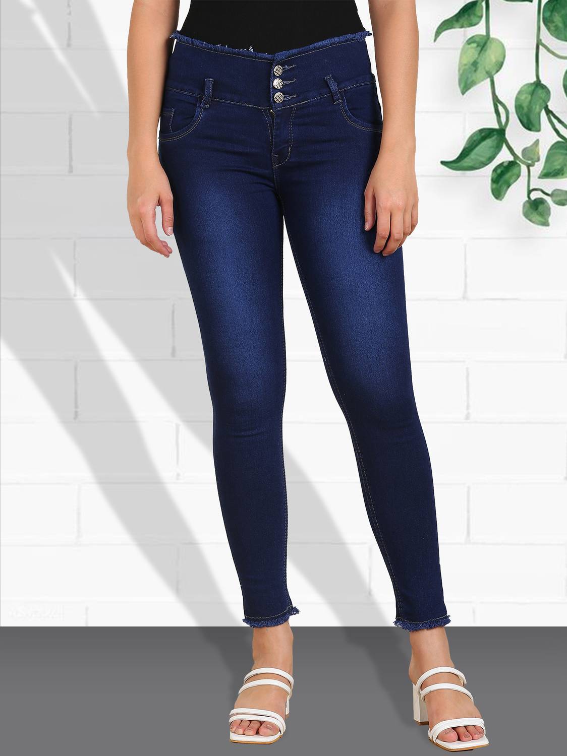 A-Okay Slim Women Dark Blue Jeans
