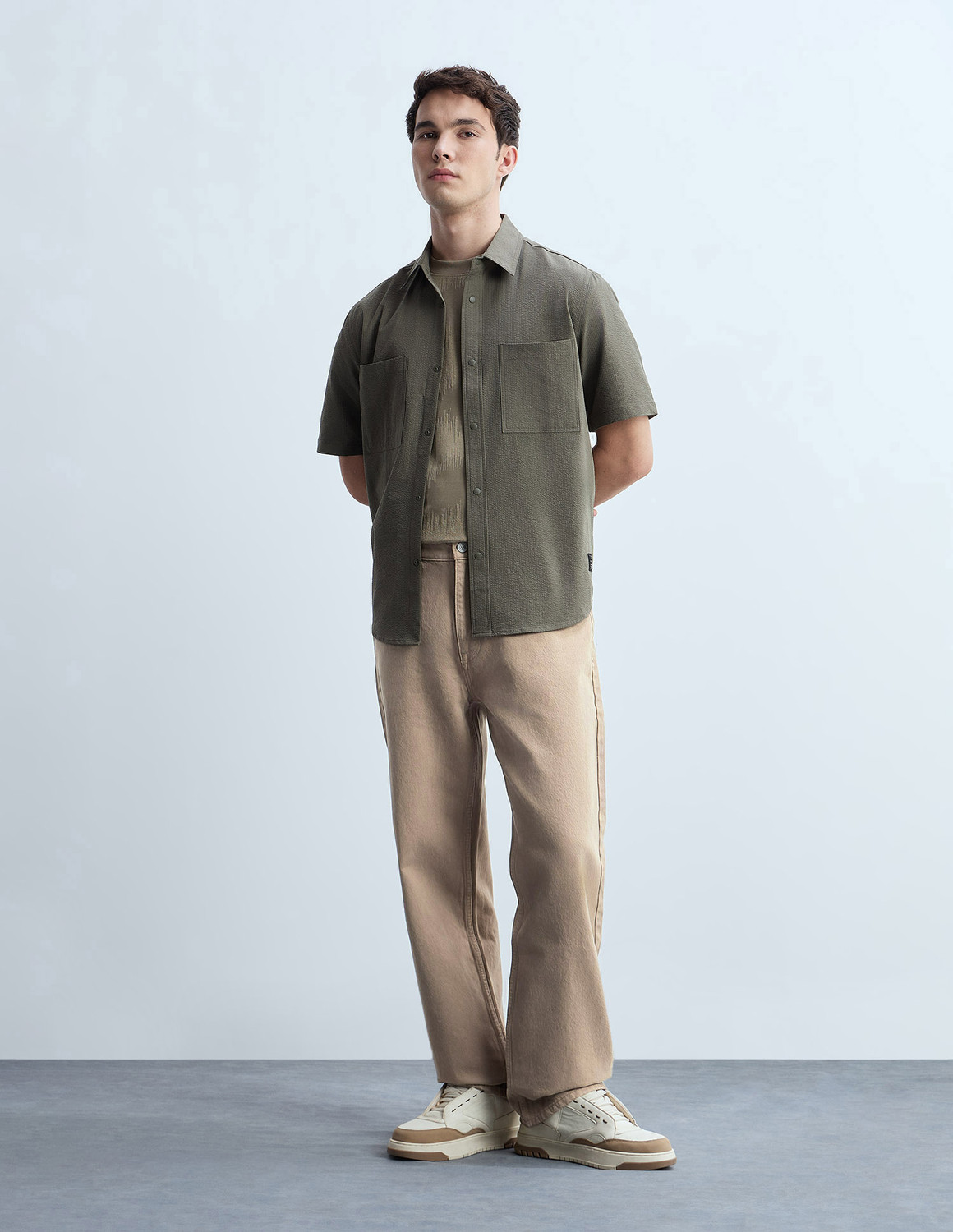 Image of FLYING MACHINE Loose Fit Men Brown Jeans