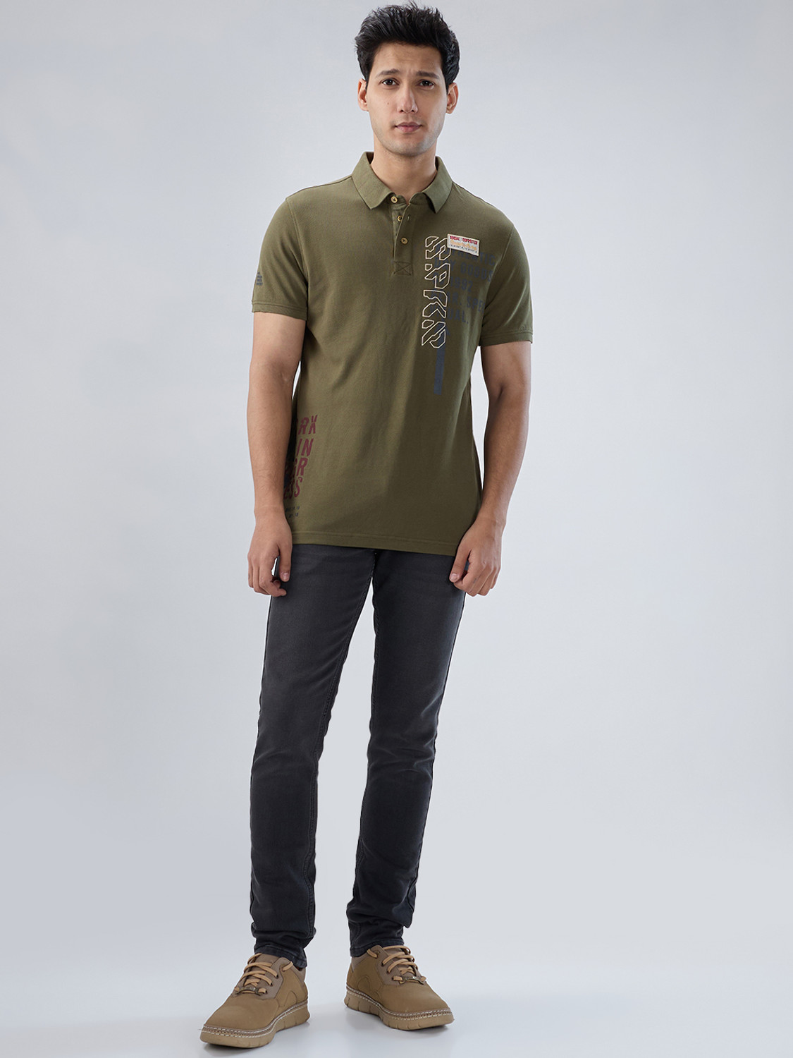 Image of Spykar Skinny Men Black Jeans