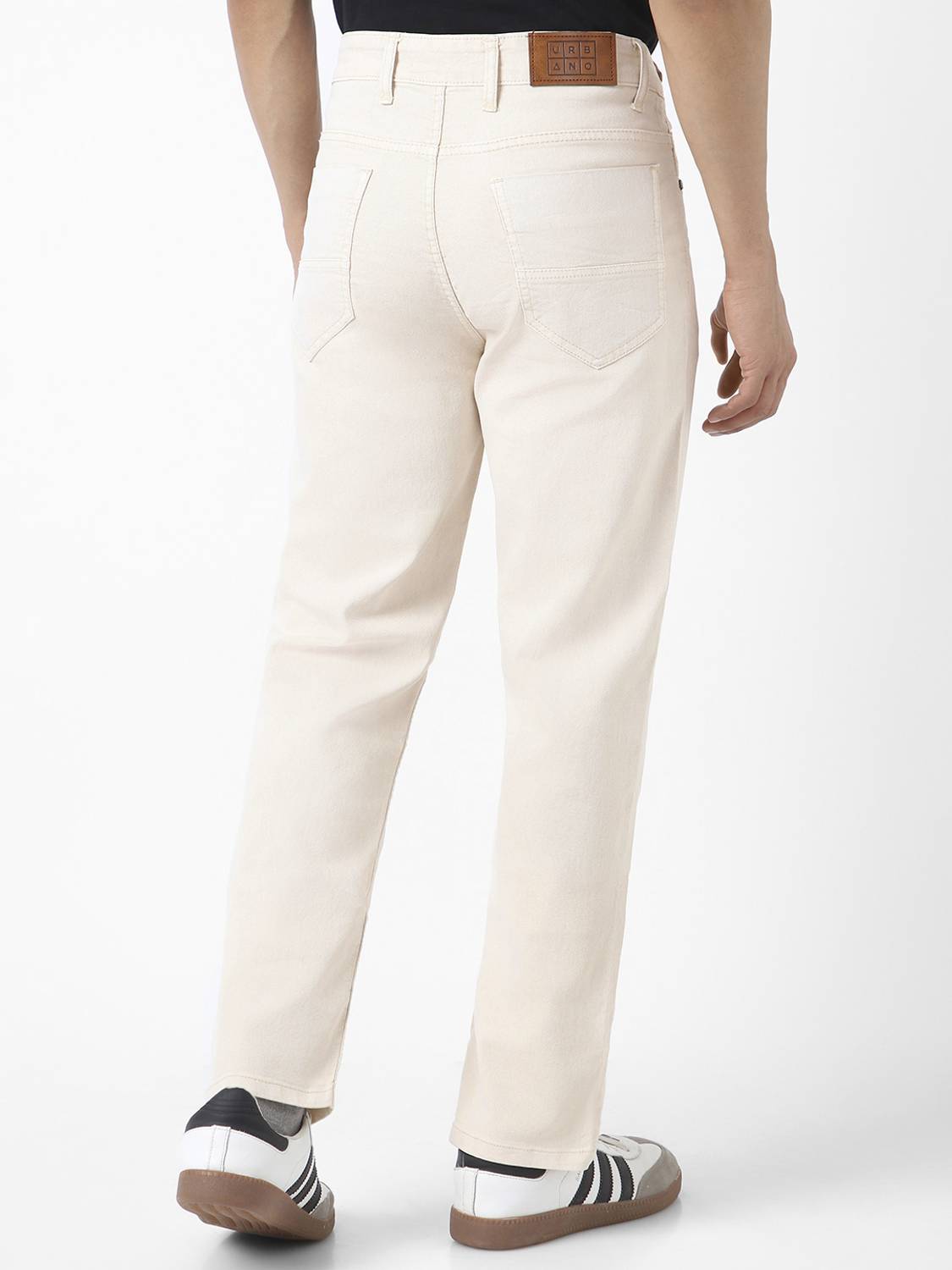 Urbano Fashion Straight Fit Men Beige Jeans - Image 3