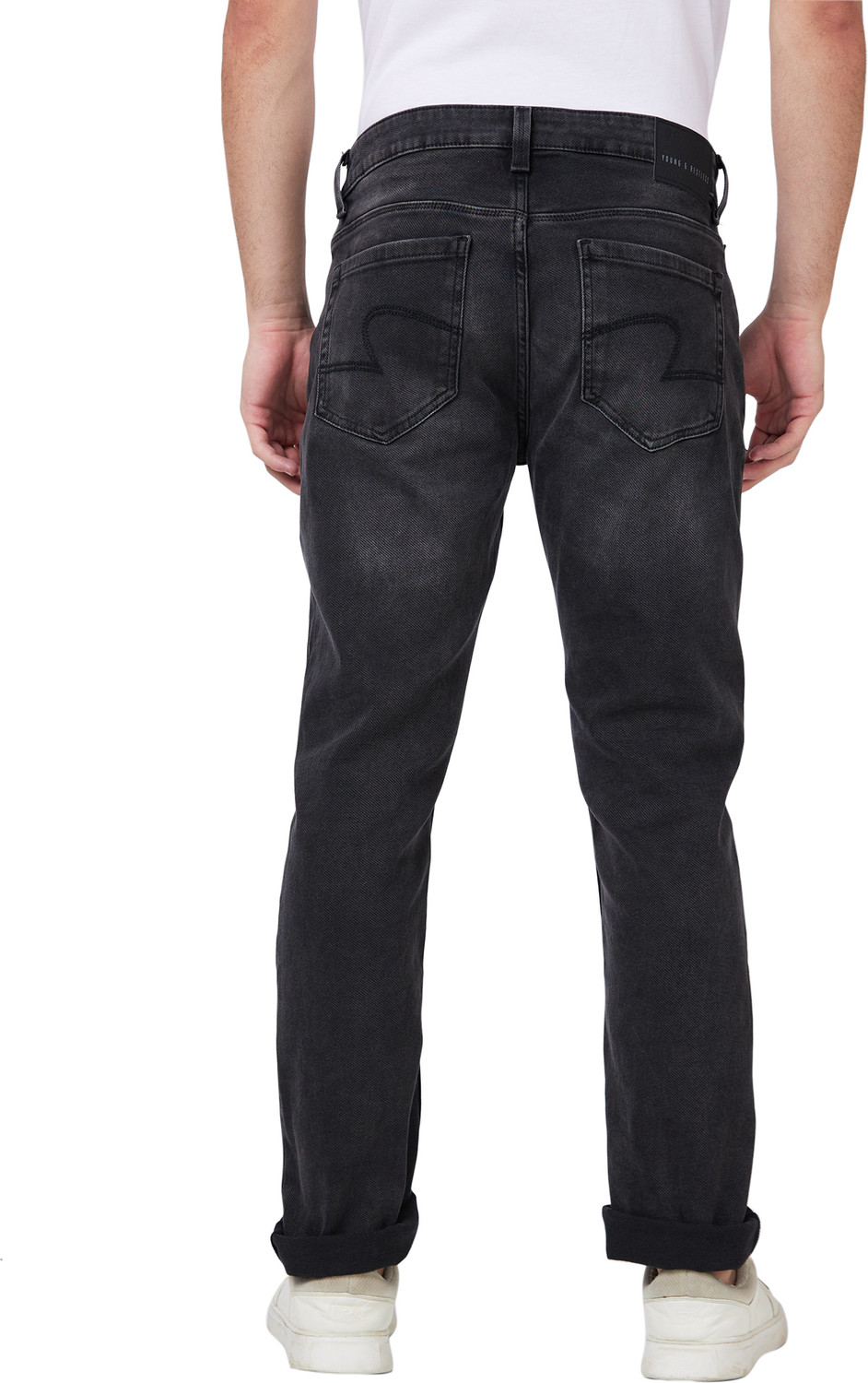 Image of Spykar Regular Men Black Jeans