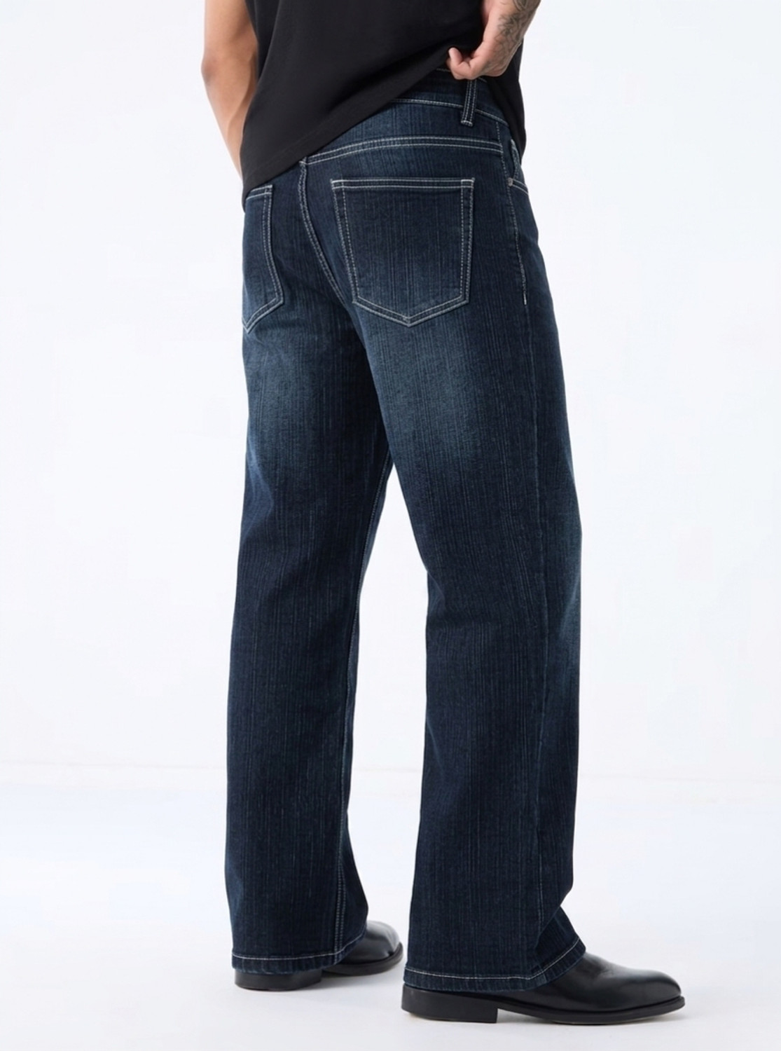 Image of SORELL Boot-Leg Men Dark Blue Jeans
