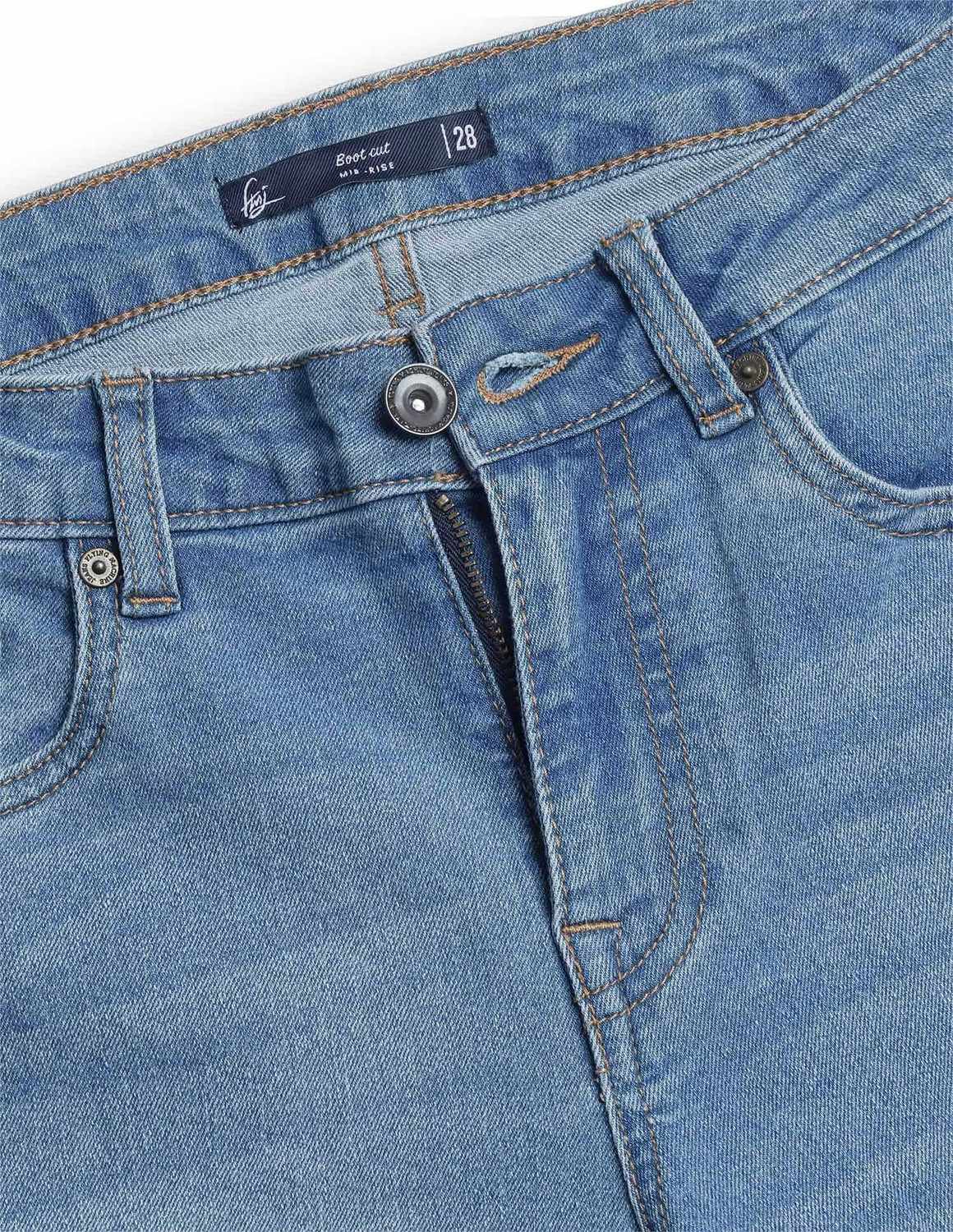 Image of FLYING MACHINE Boot-Leg Women Blue Jeans