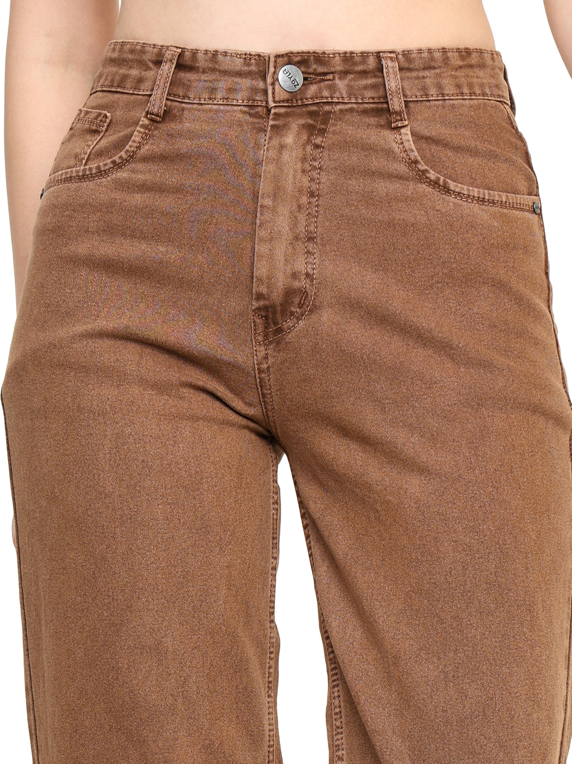 Image of zayla Flared Women Brown Jeans