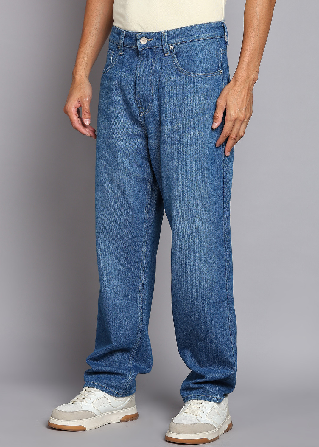 Image of Spykar Loose Fit Men Blue Jeans