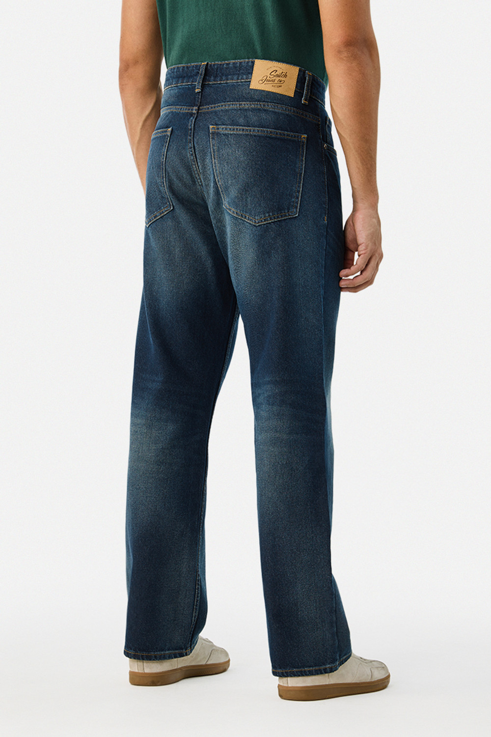 Image of Snitch Straight Fit Men Dark Blue Jeans