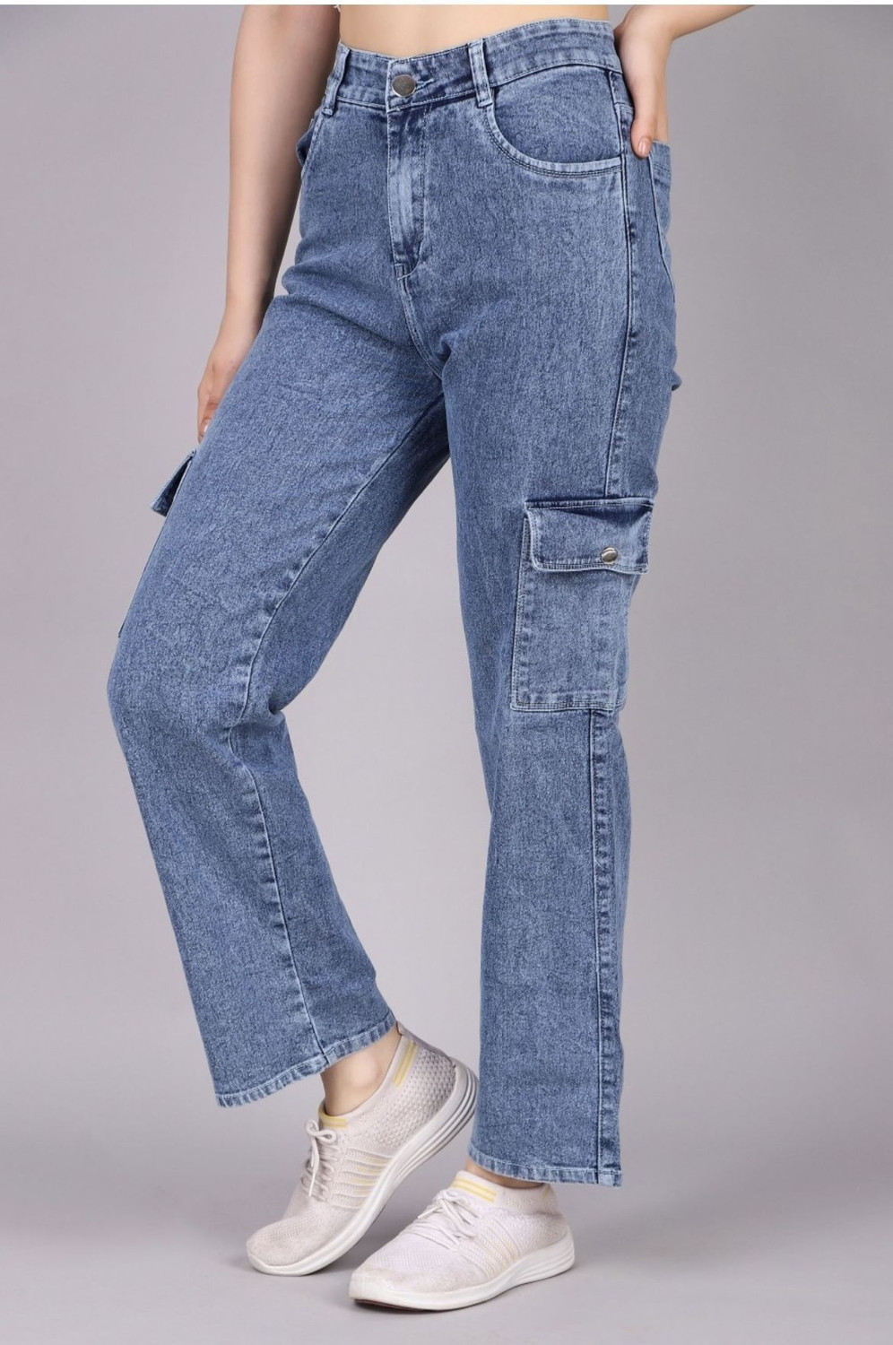 Image of TRENDY LOOKS Straight Fit Women Blue Jeans