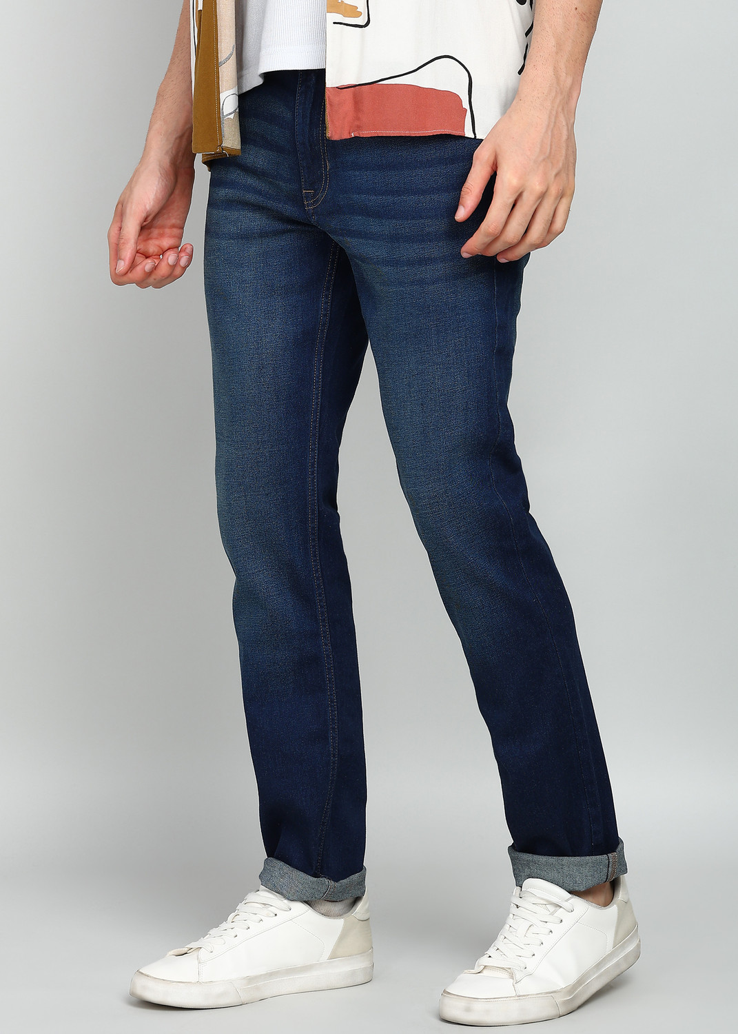 Image of FLYING MACHINE Slim Men Blue Jeans