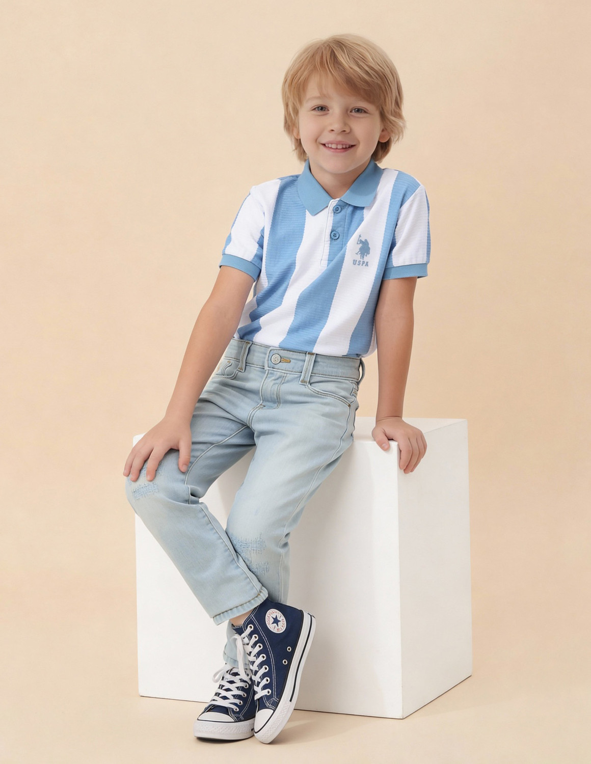 Image of U.S. POLO ASSN. Slim Boys Blue Jeans
