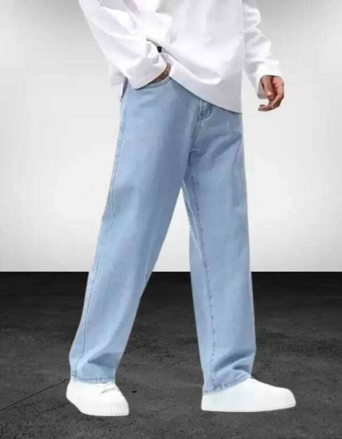 HIGH Denim Straight Fit Men Light Blue Jeans - Image 1