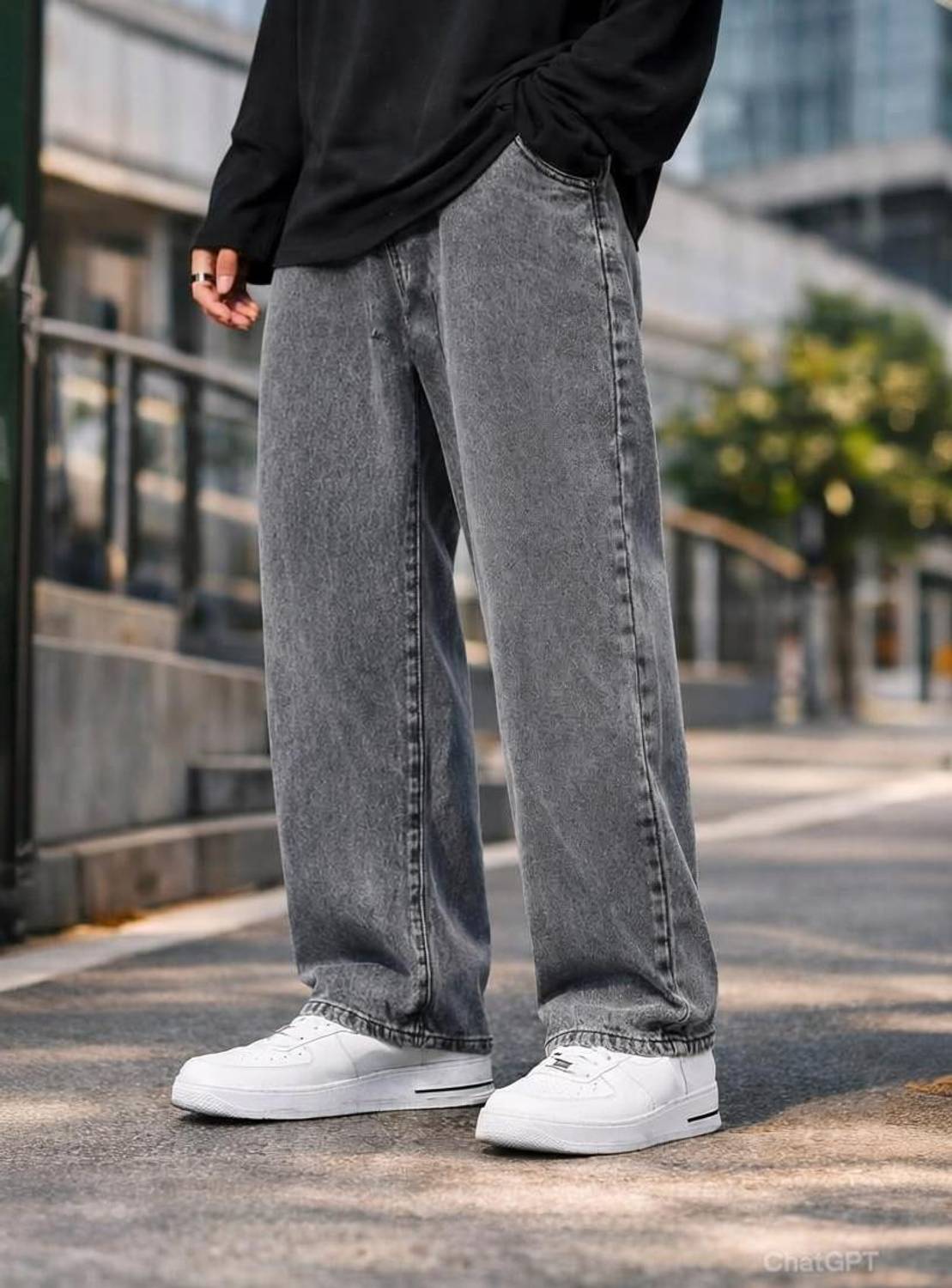 CABRRR Loose Fit Men Grey Jeans - Image 1