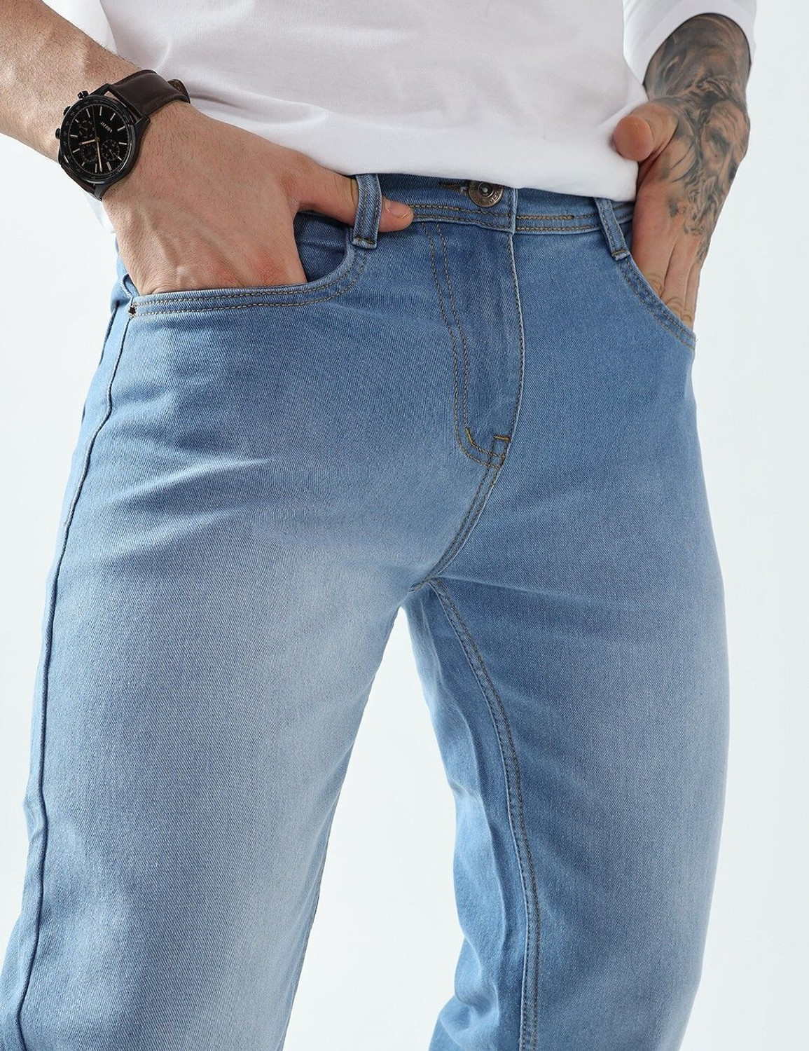 Image of DENIM LOOK Relaxed Fit Men Blue Jeans