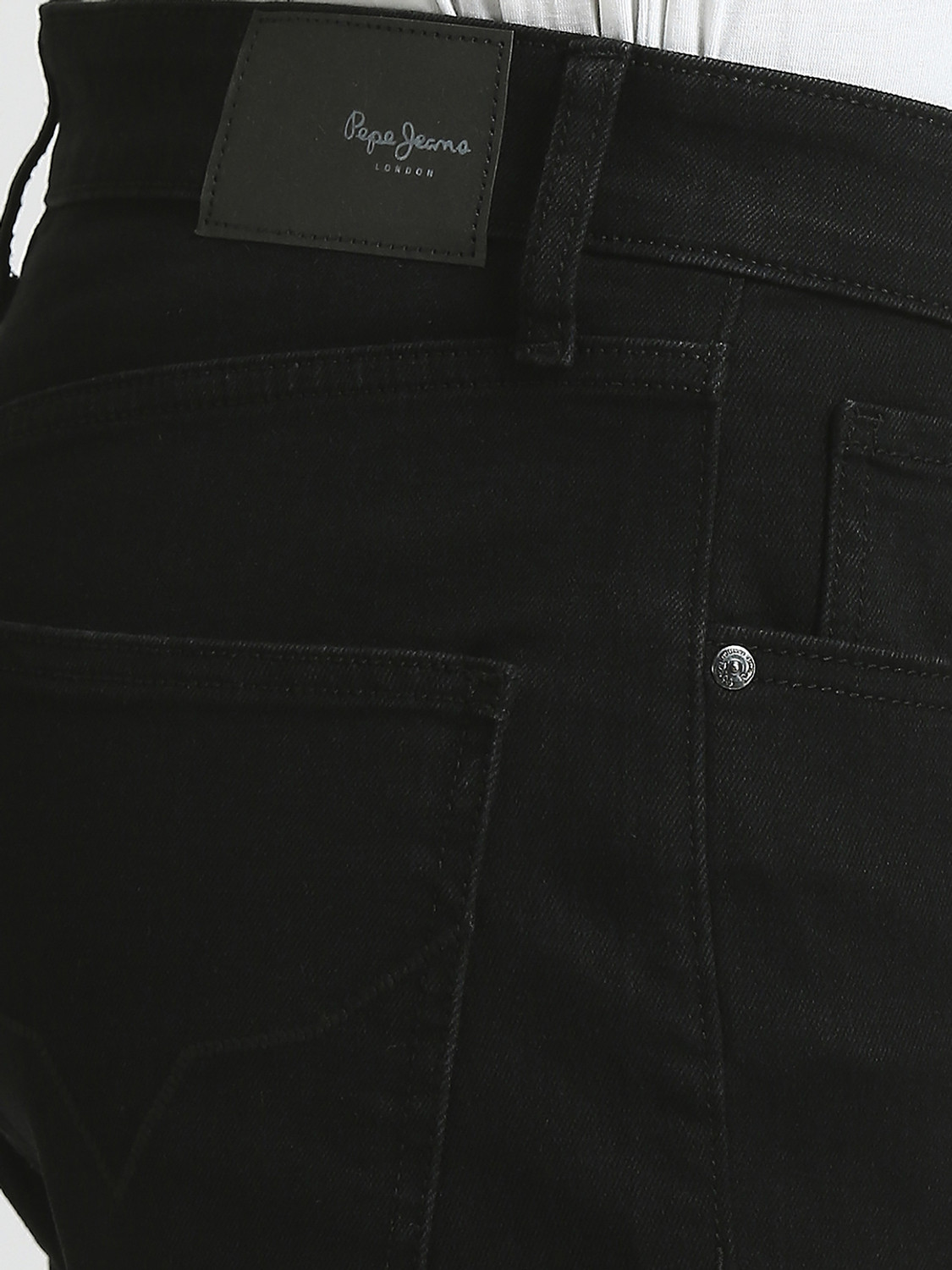 Image of Pepe Jeans Straight Fit Men Black Jeans