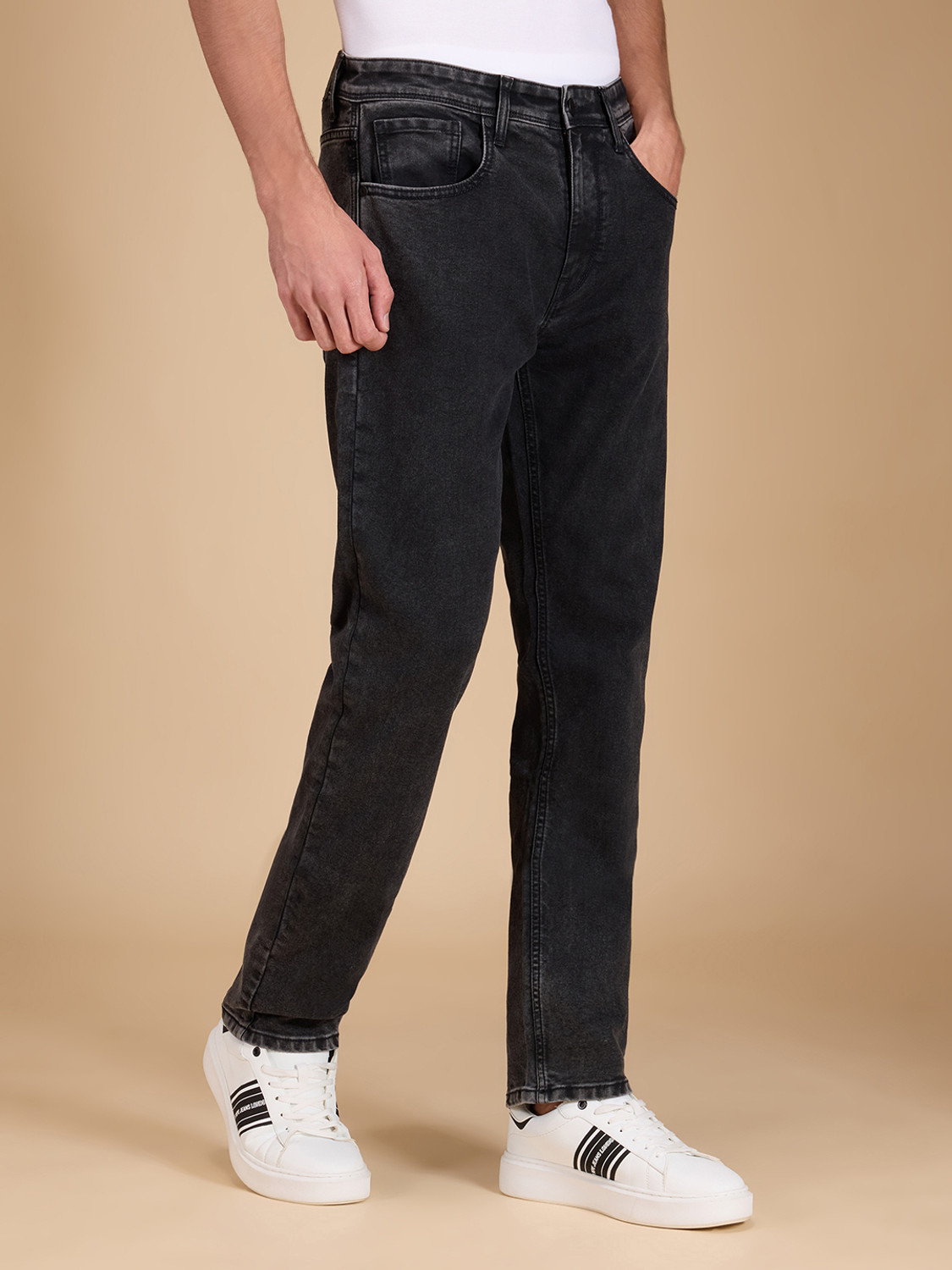 Image of Pepe Jeans Straight Fit Men Black Jeans