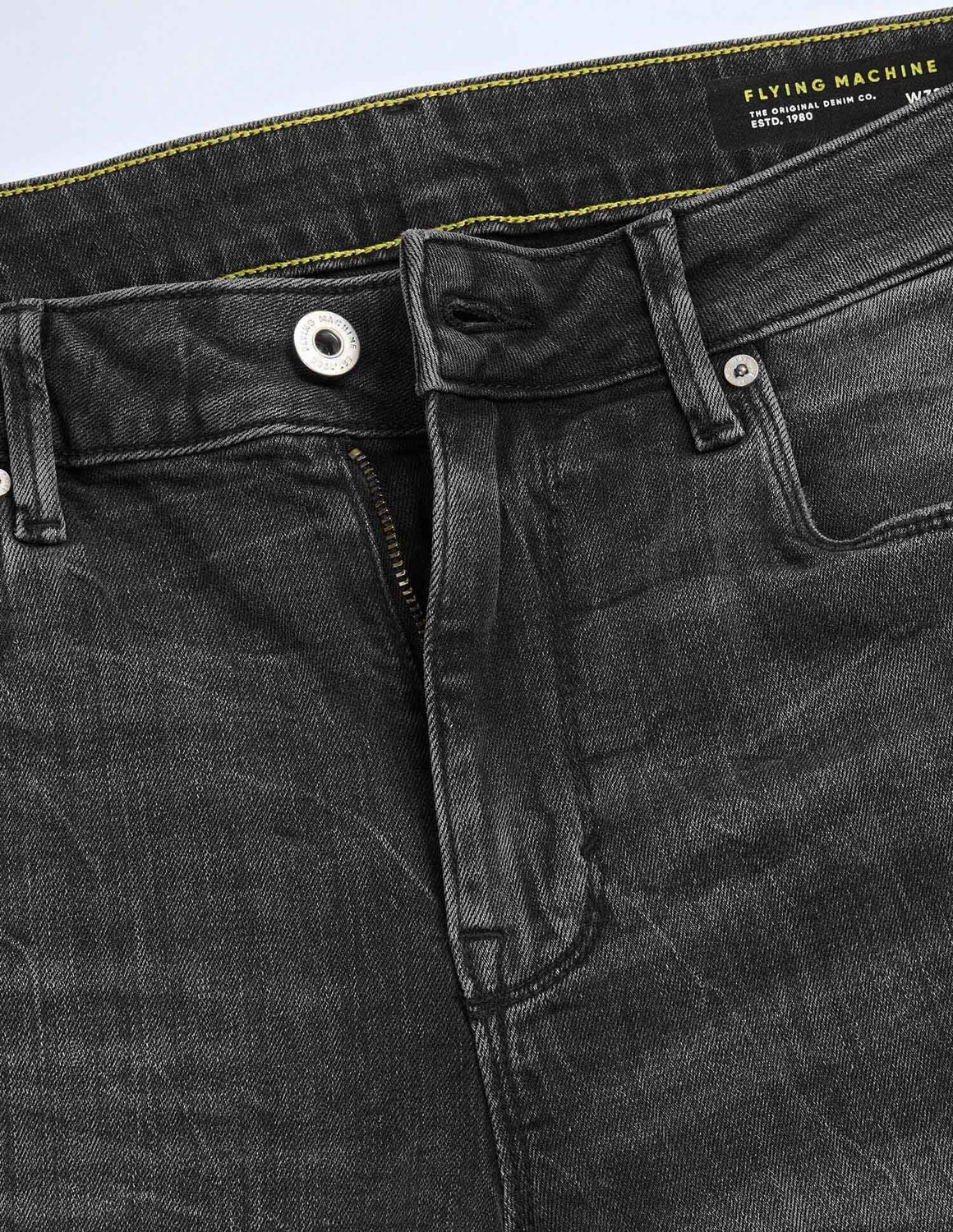 Image of FLYING MACHINE Skinny Men Black Jeans