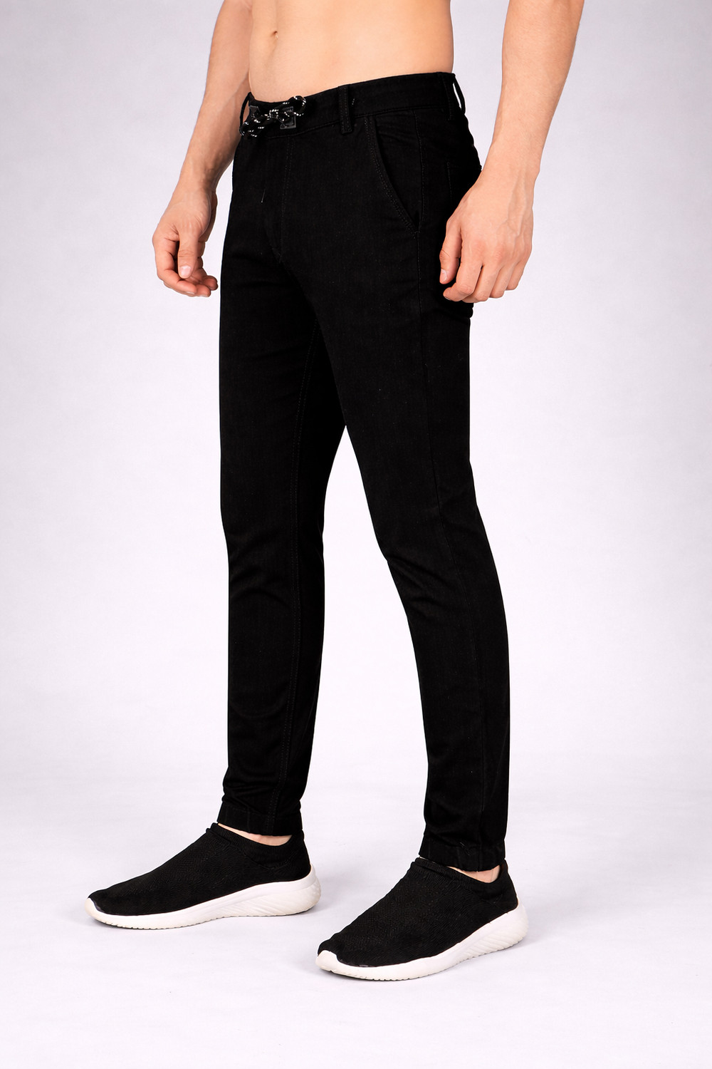 Image of NIVASU Jogger Fit Men Black Jeans
